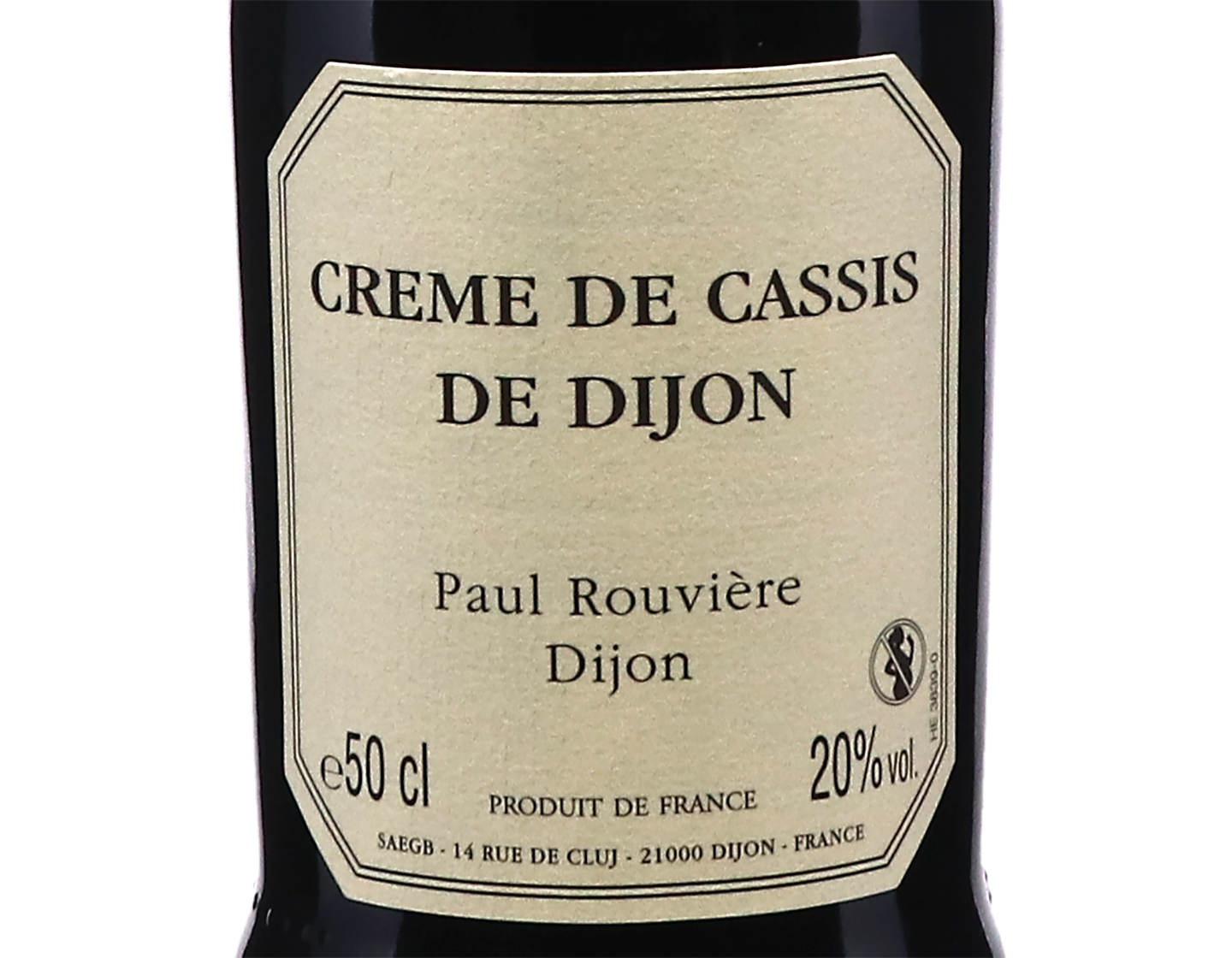 Creme de Cassis de Dijon Paul Rouviere 20% 50cl