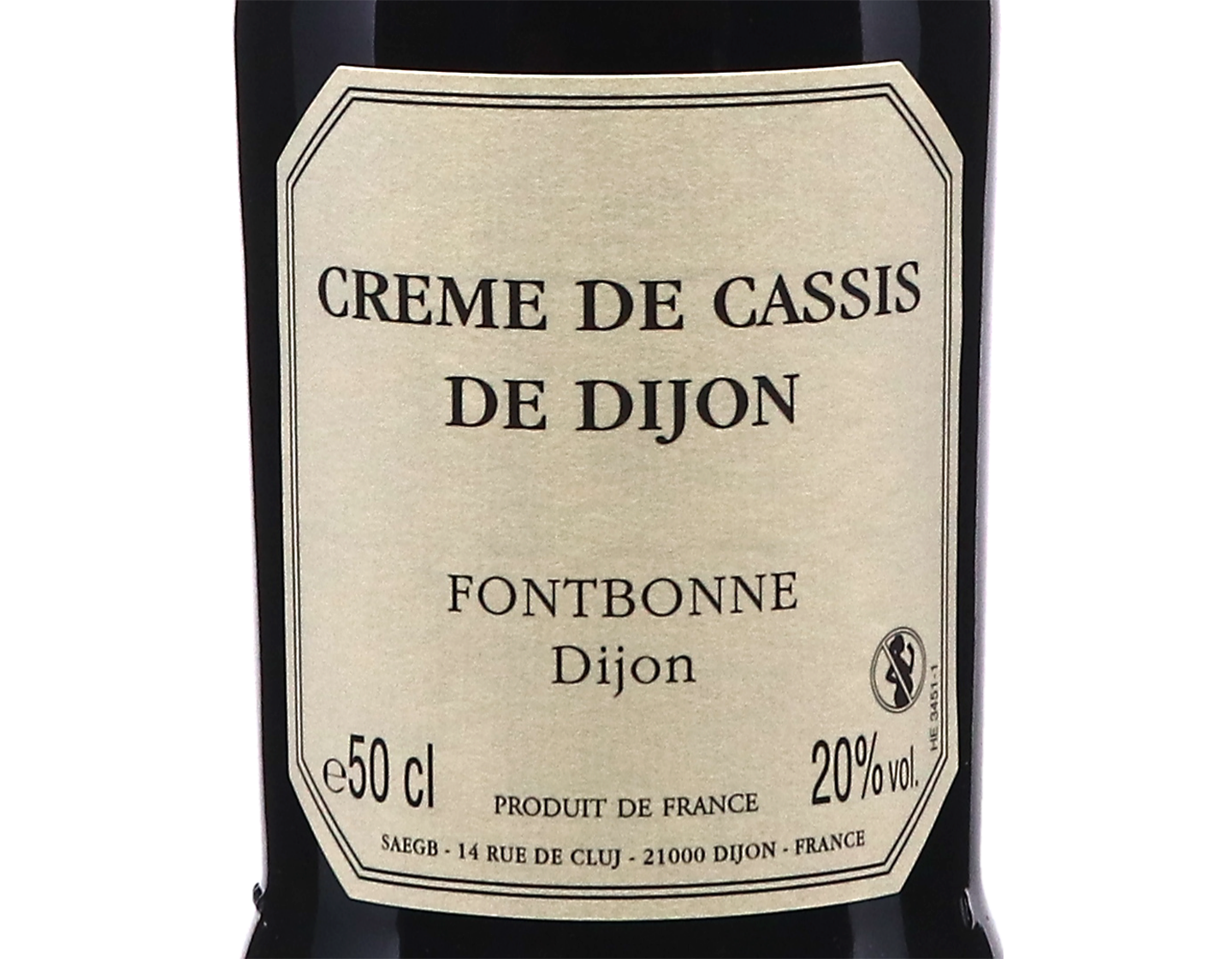 Creme de Cassis de Dijon Fontbonne 20% 50cl