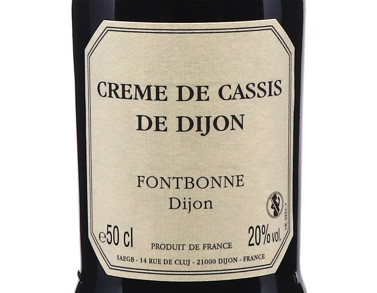Hz Cassis Gabriel Boudier 'Fontbonne' Crème de Cassis de Dijon 50cl
