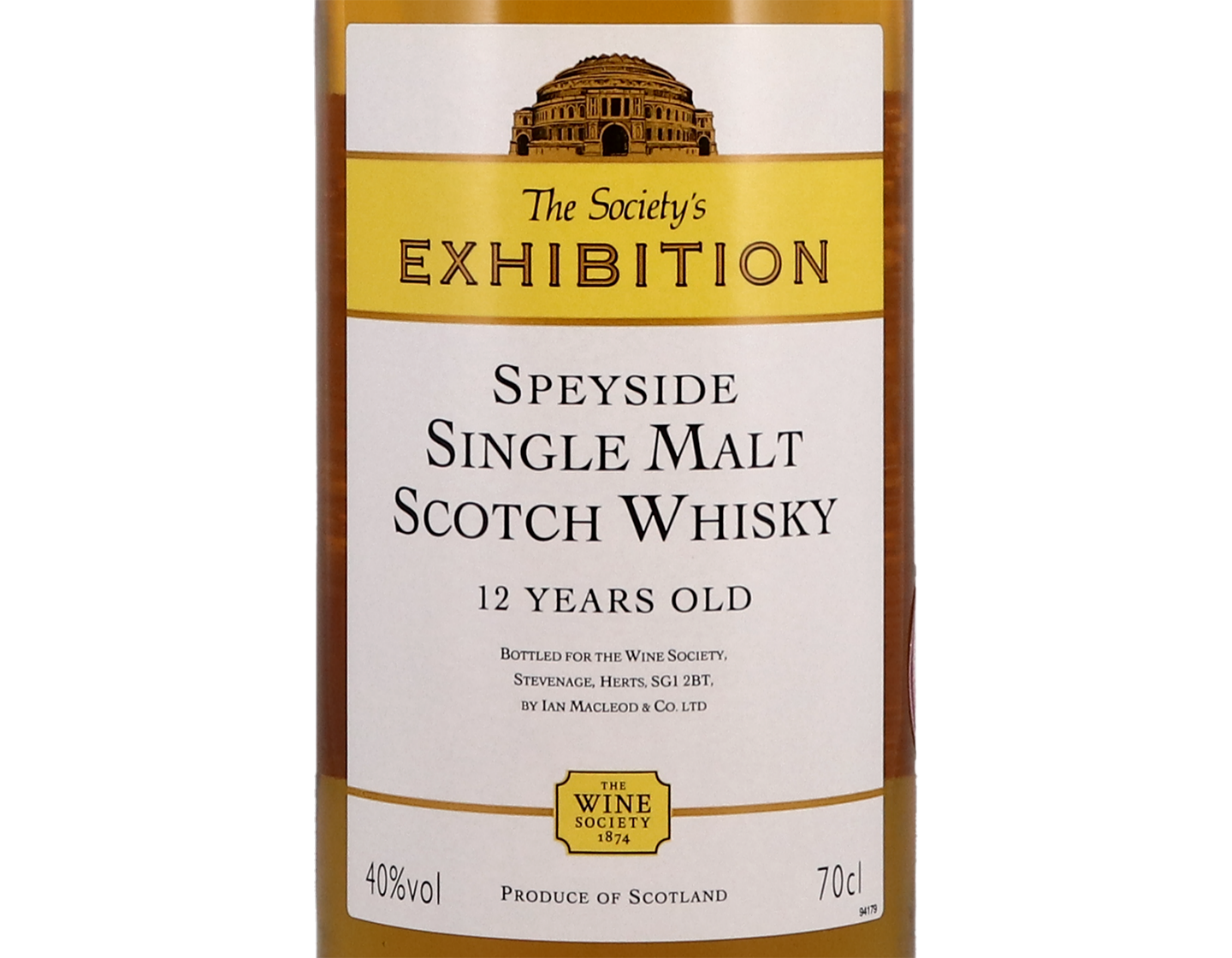 The Society's Exhibition Speyside Single Malt Scotch Whisky 12 Years Old 40%