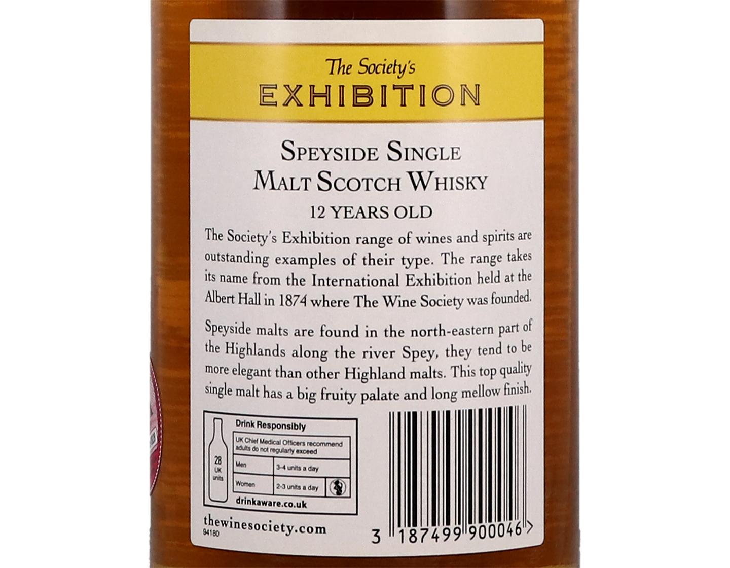 The Society's Exhibition Speyside Single Malt Scotch Whisky 12 Years Old 40%