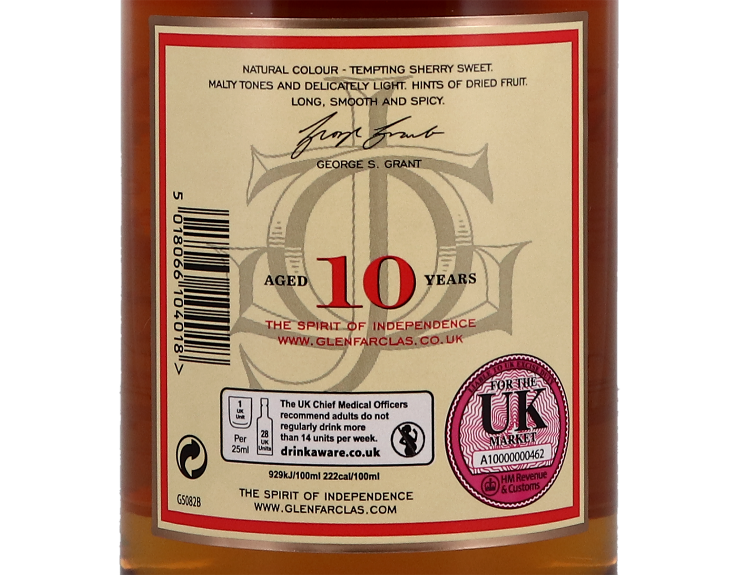 Glenfarclas Speyside Single Malt Scotch Whisky 10 year old