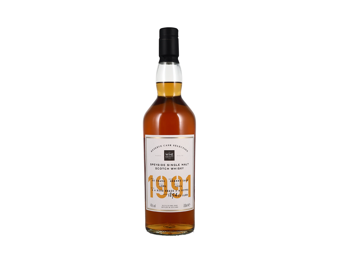 The Society's Reserve Cask Selection Speyside Single Malt Scotch Whisky 1991