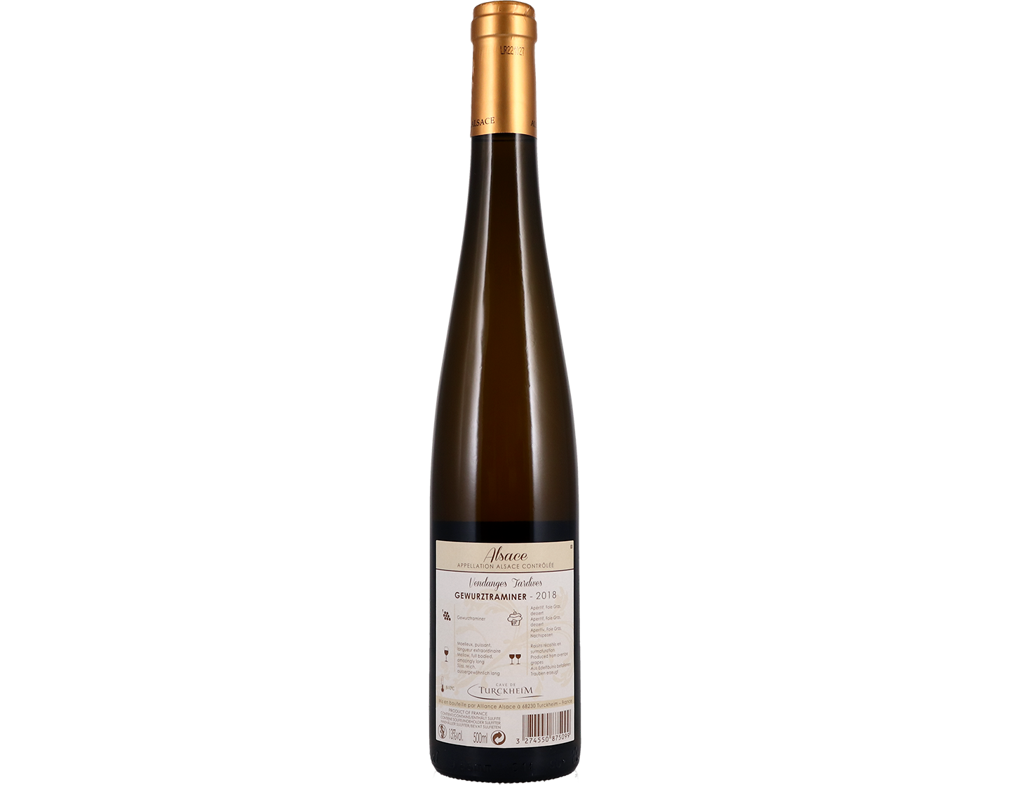 Gewurztraminer Vendange Tardive Cave de Turckheim 2018 50cl
