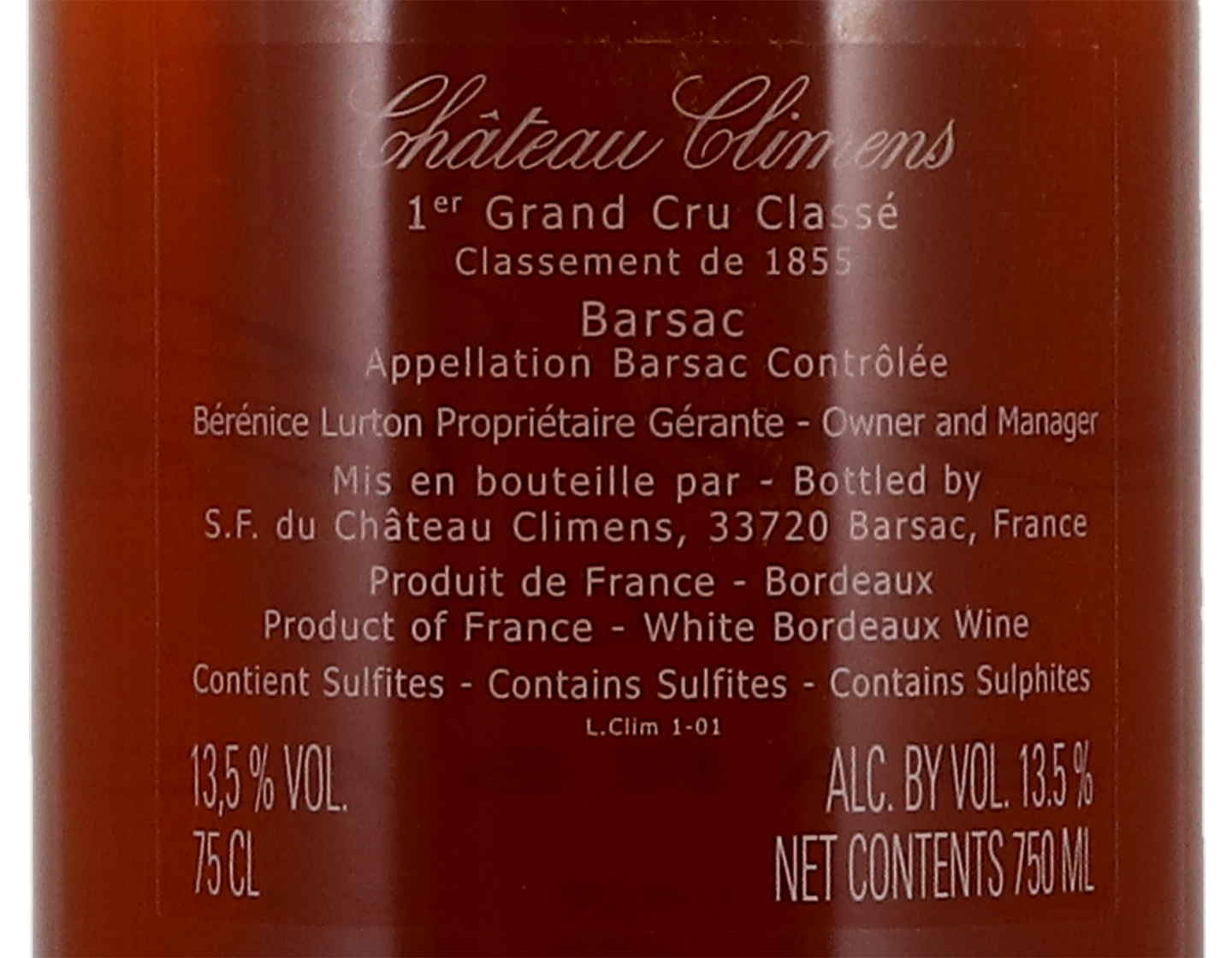 Ch Climens 2005 Barsac