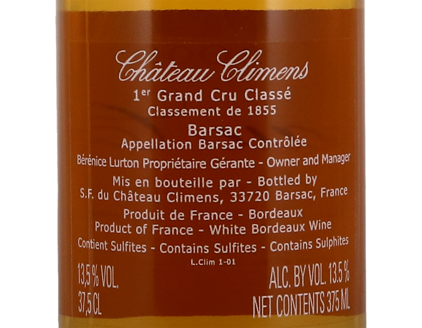 Ch Climens 2009 Barsac Halves