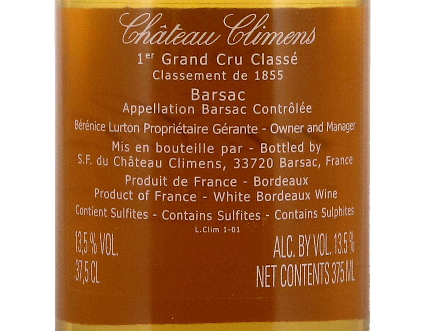 Ch Climens 2011 Barsac Halves
