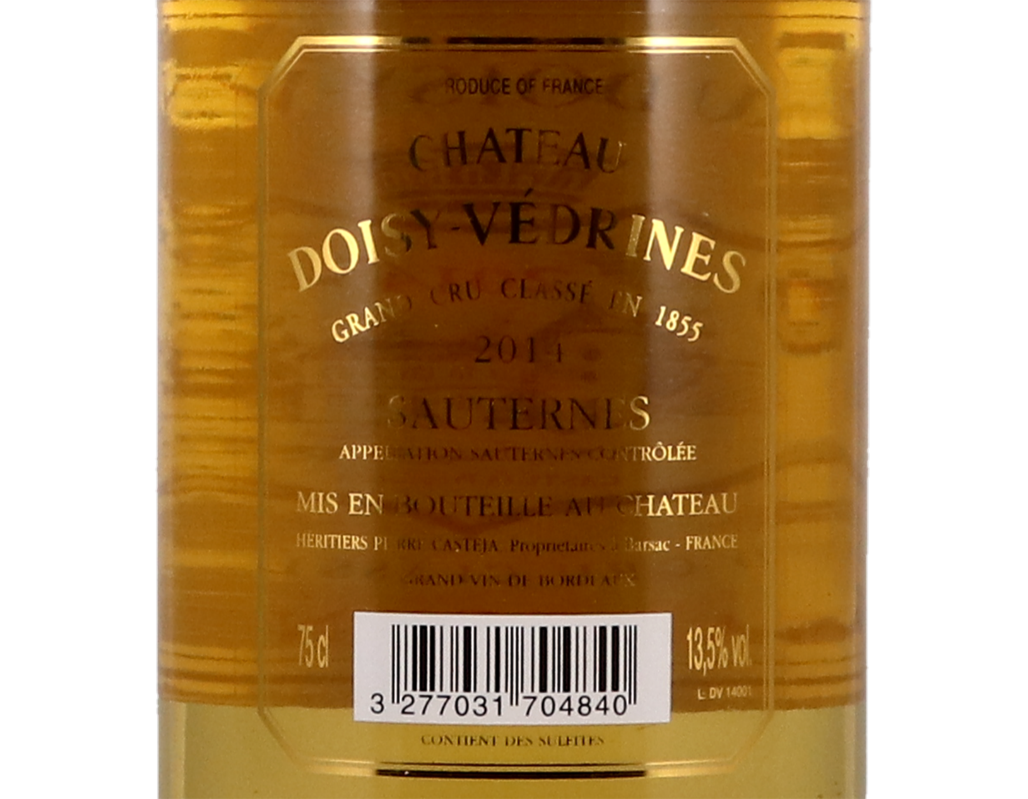Ch Doisy Vedrines Barsac 2014
