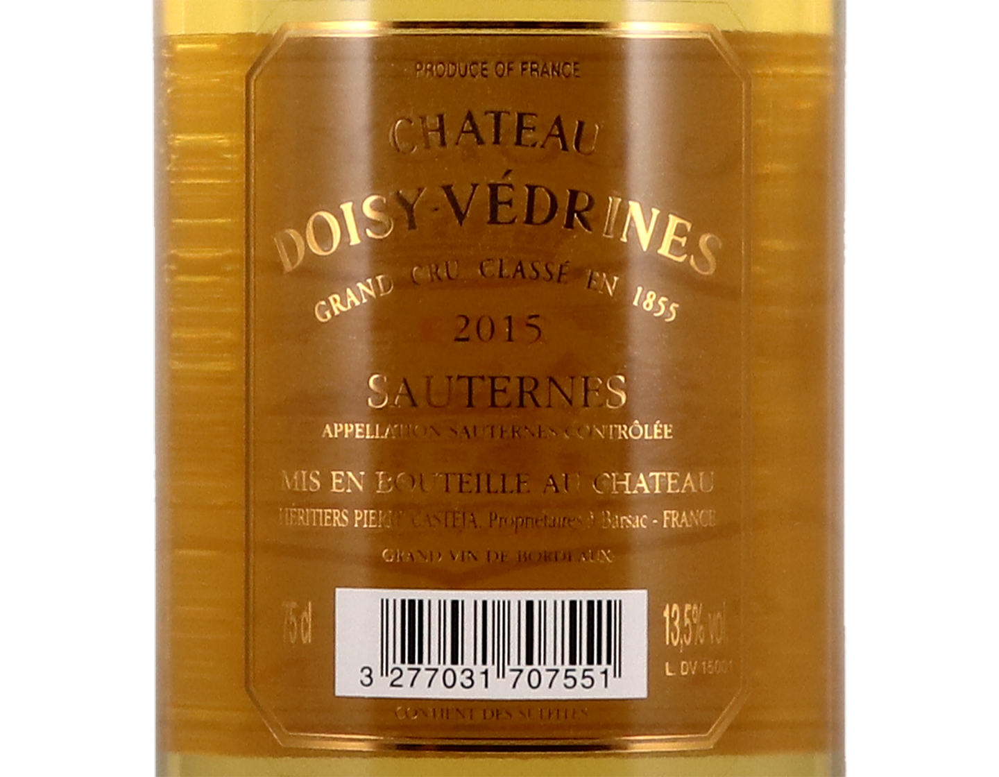 Ch Doisy Vedrines Barsac 2015