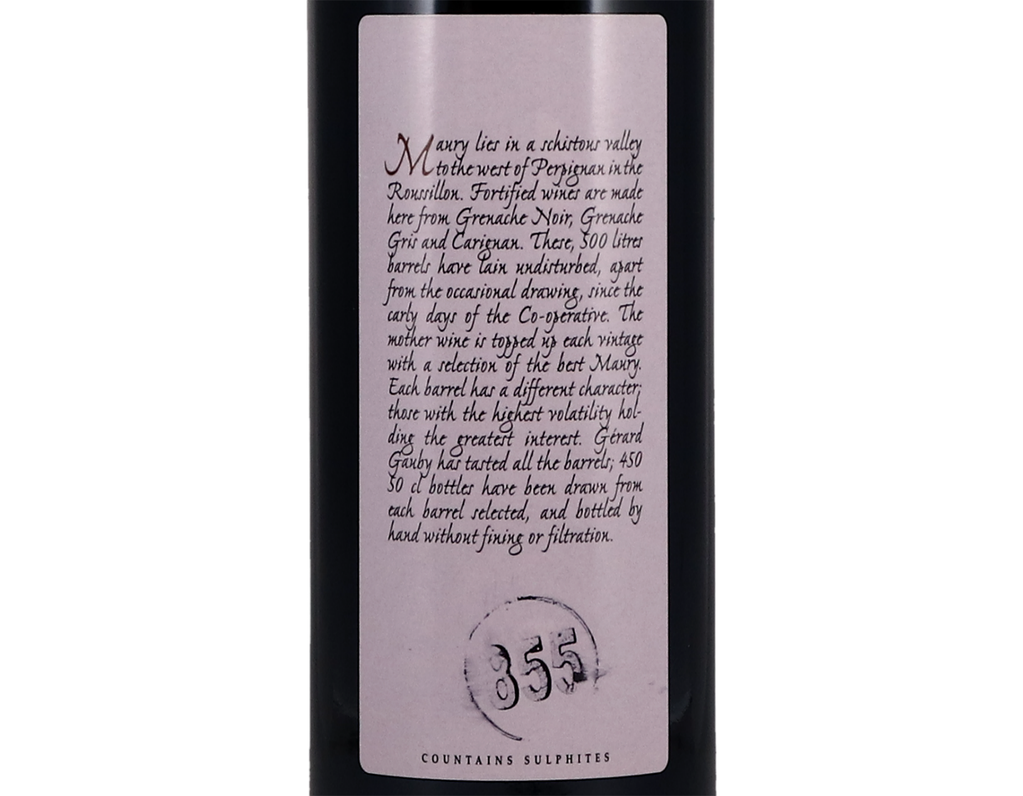 Maury Solera 1928 Cask number 837 50cl
