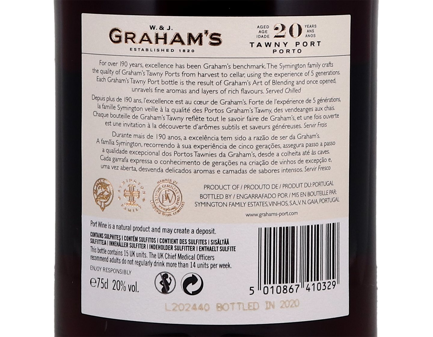 Graham's Tawny Port 20 Years Old