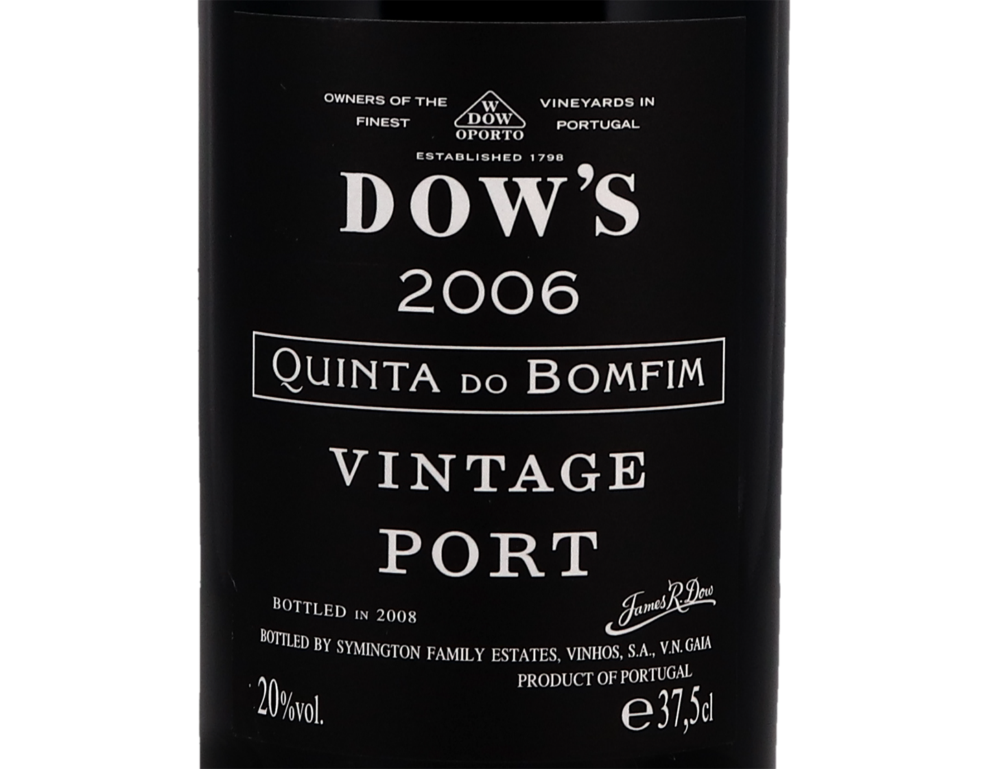 Half bottle Dow Quinta do Bomfim Vintage Port 2006