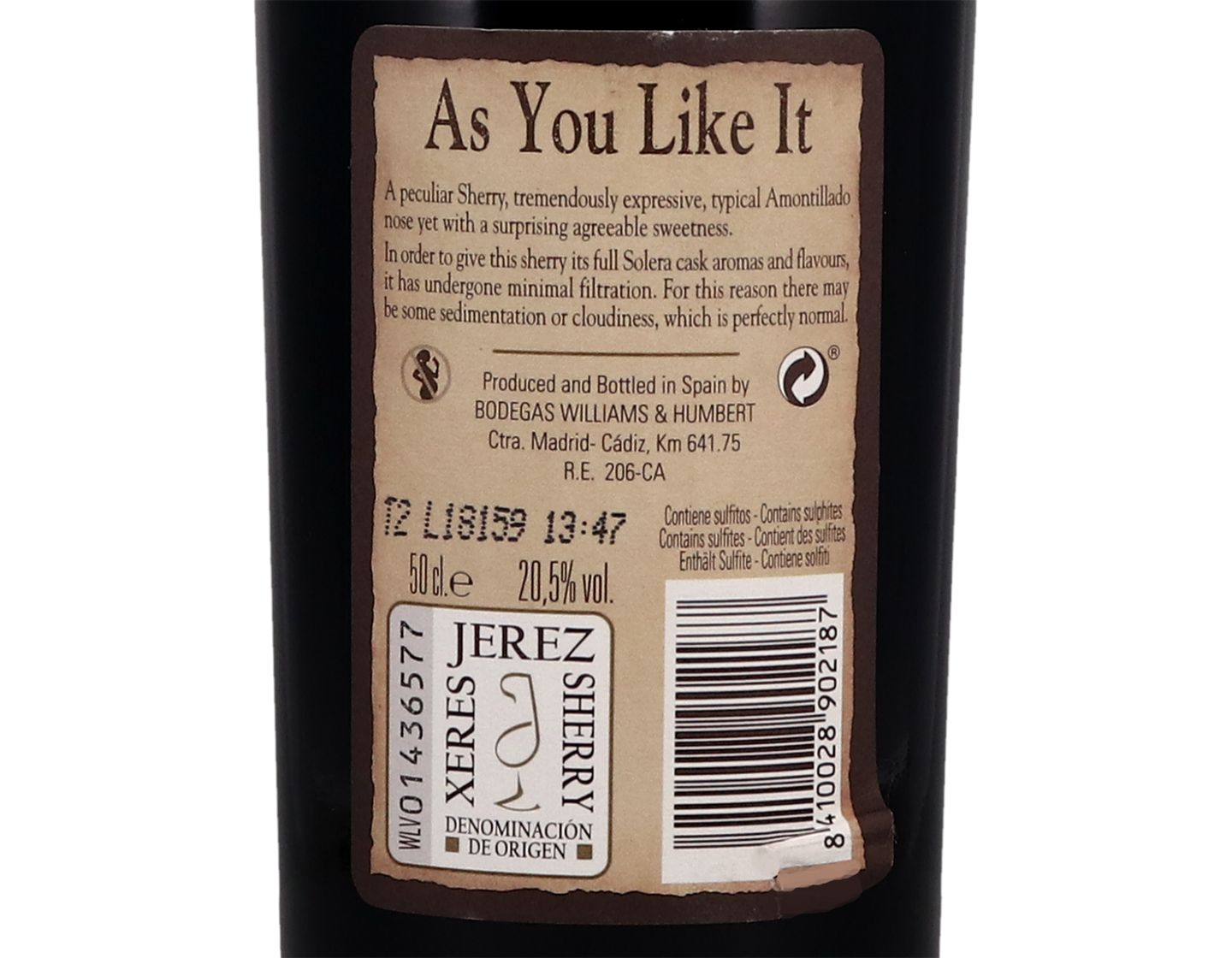 Williams & Humbert As You Like It Medium Sweet 50cl