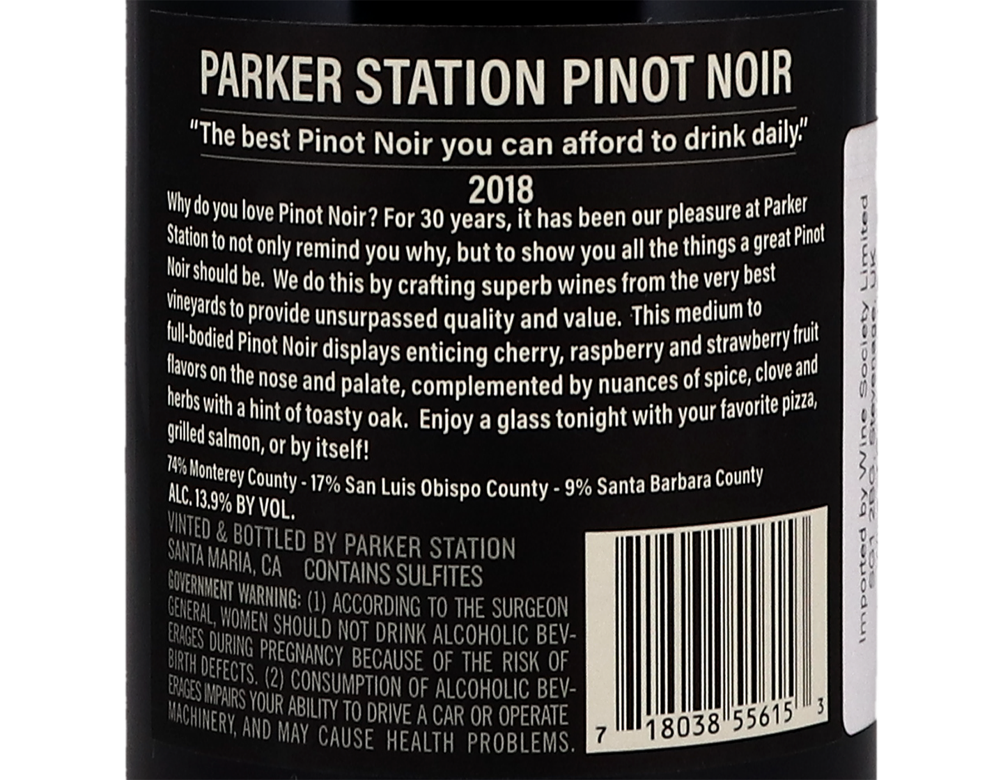 Parker Station Pinot Noir 2018