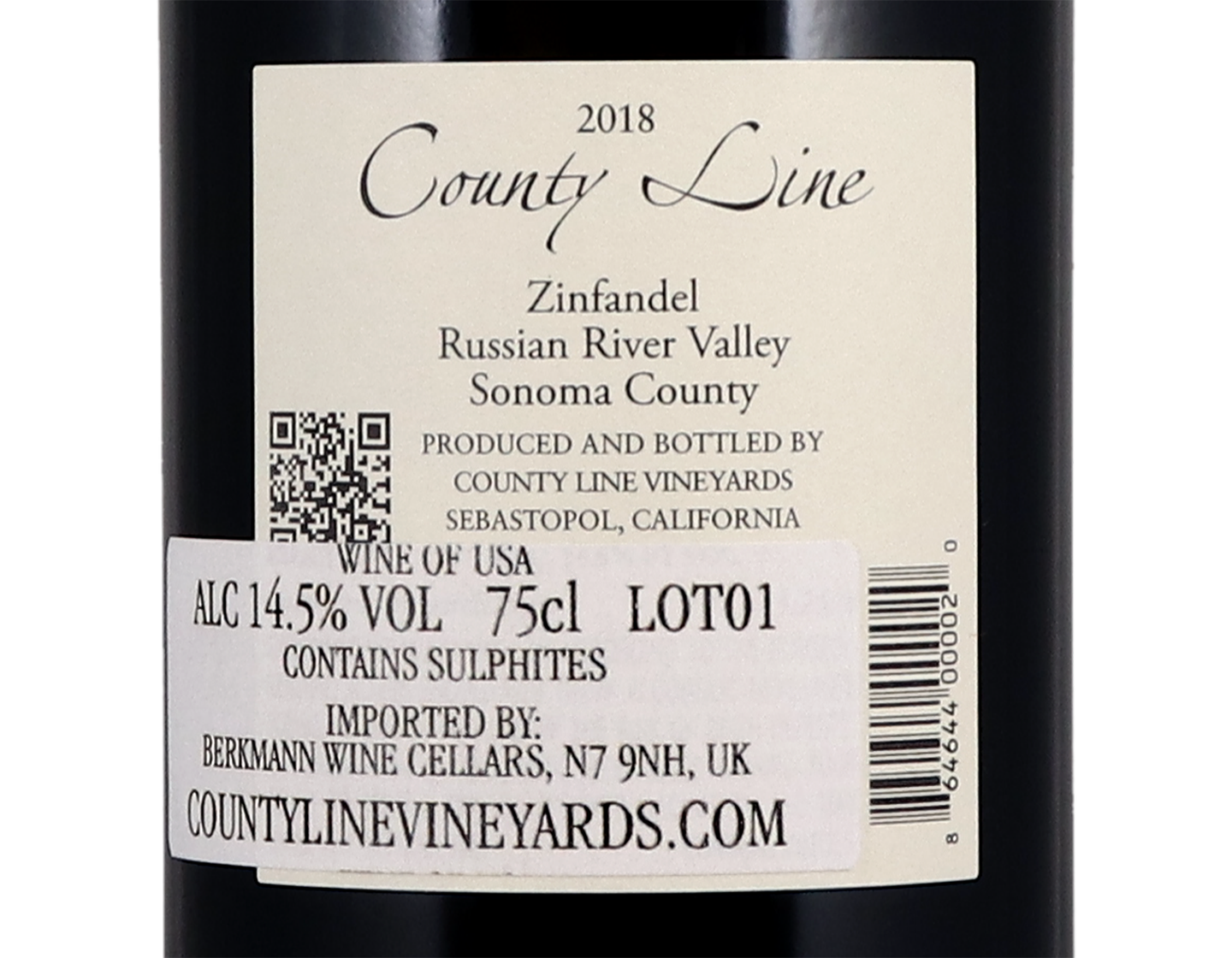 County Line Russian River Valley Zinfandel 2018