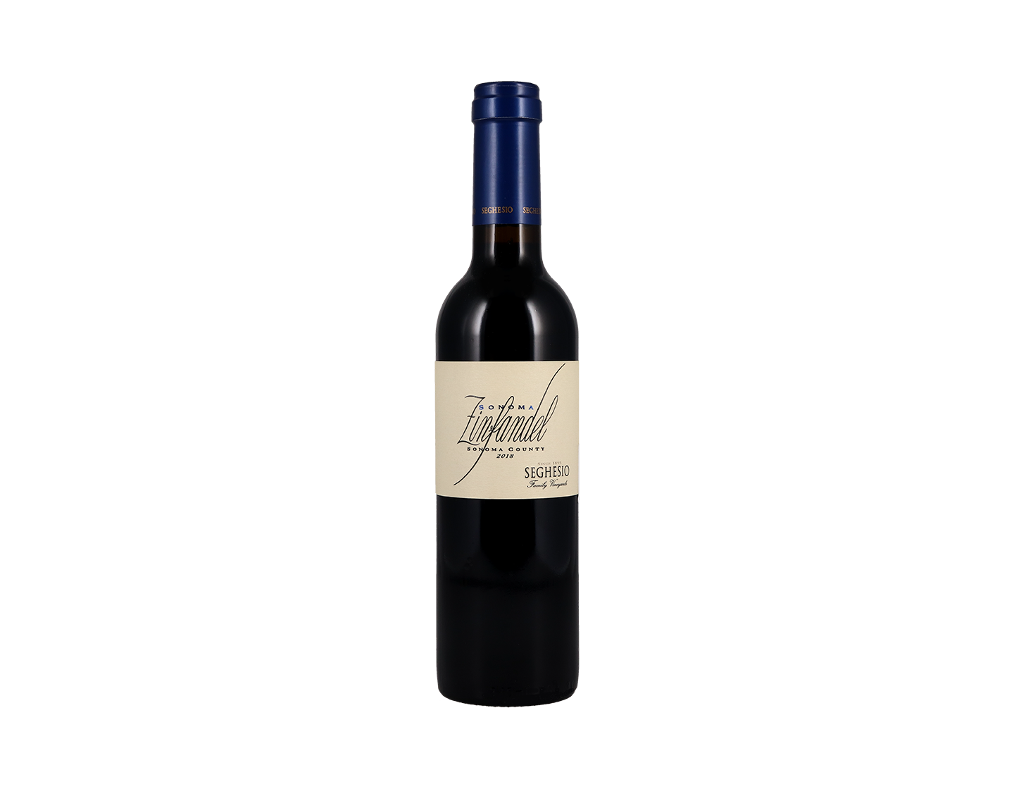 Half bottle of Seghesio Family Vineyards Sonoma County Zinfandel 2018