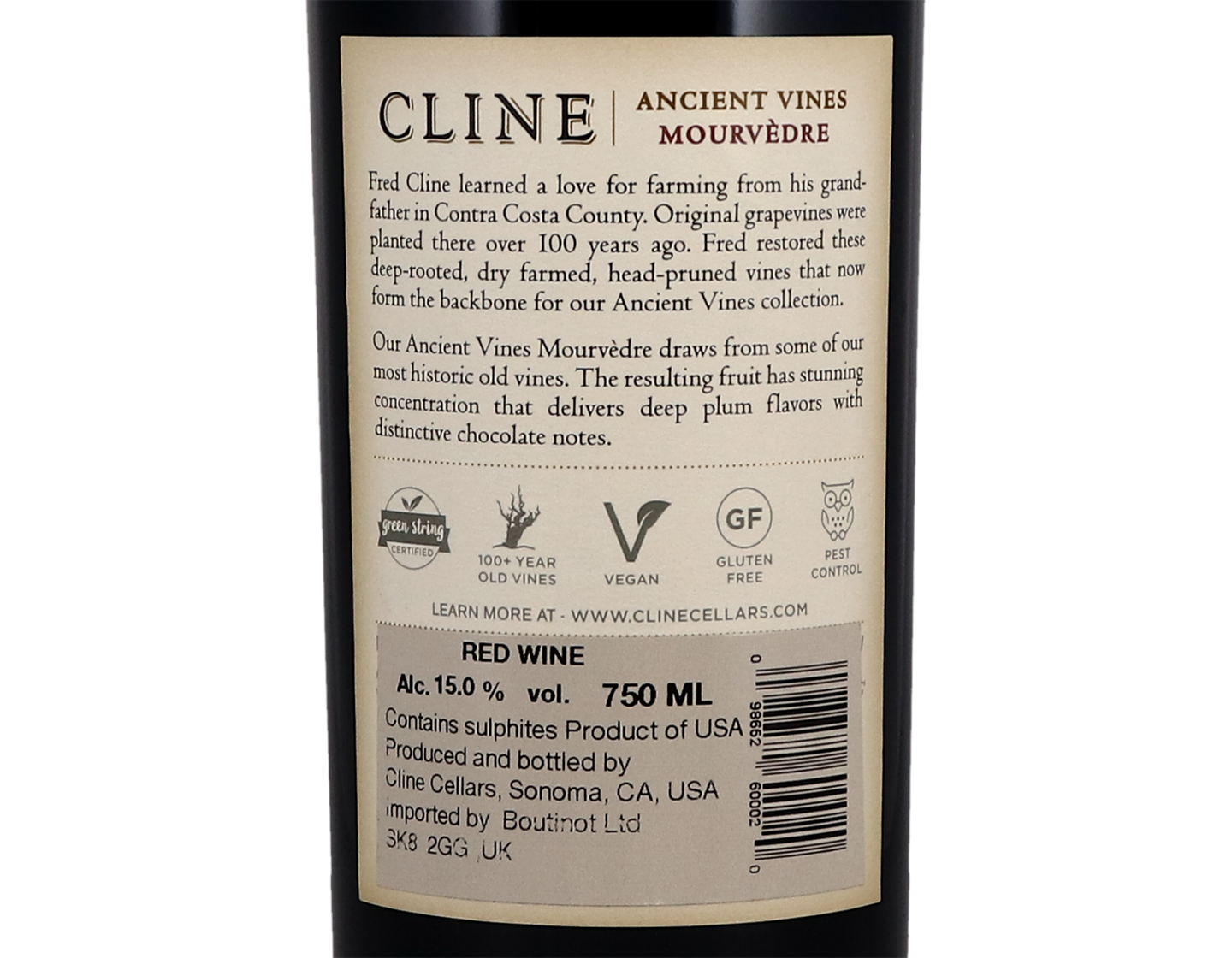 Cline Ancient Vines Contra Costa County Mourvedre 2018 (NEW)