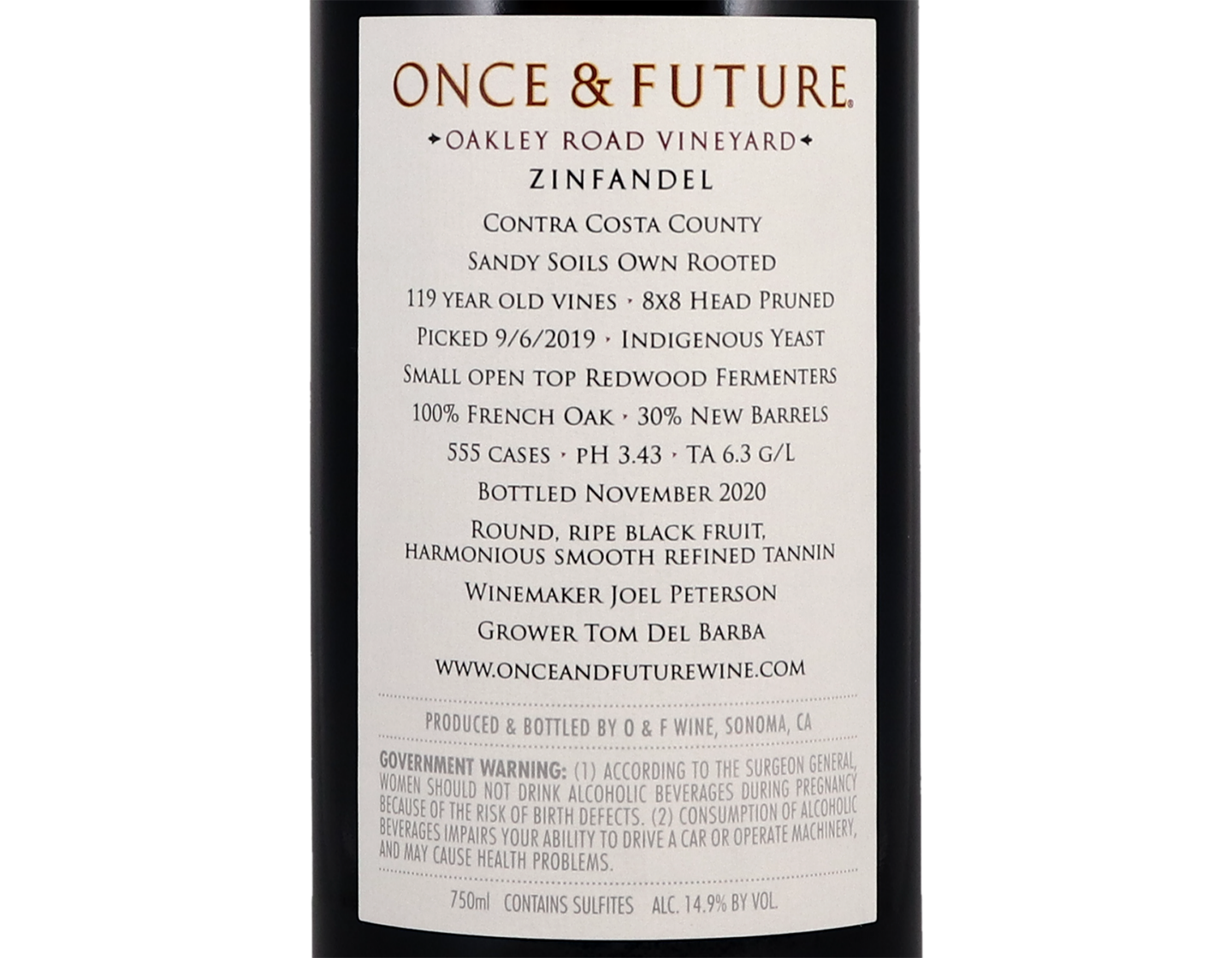 Once and Future Oakley Road Vineyard Zinfandel 2019