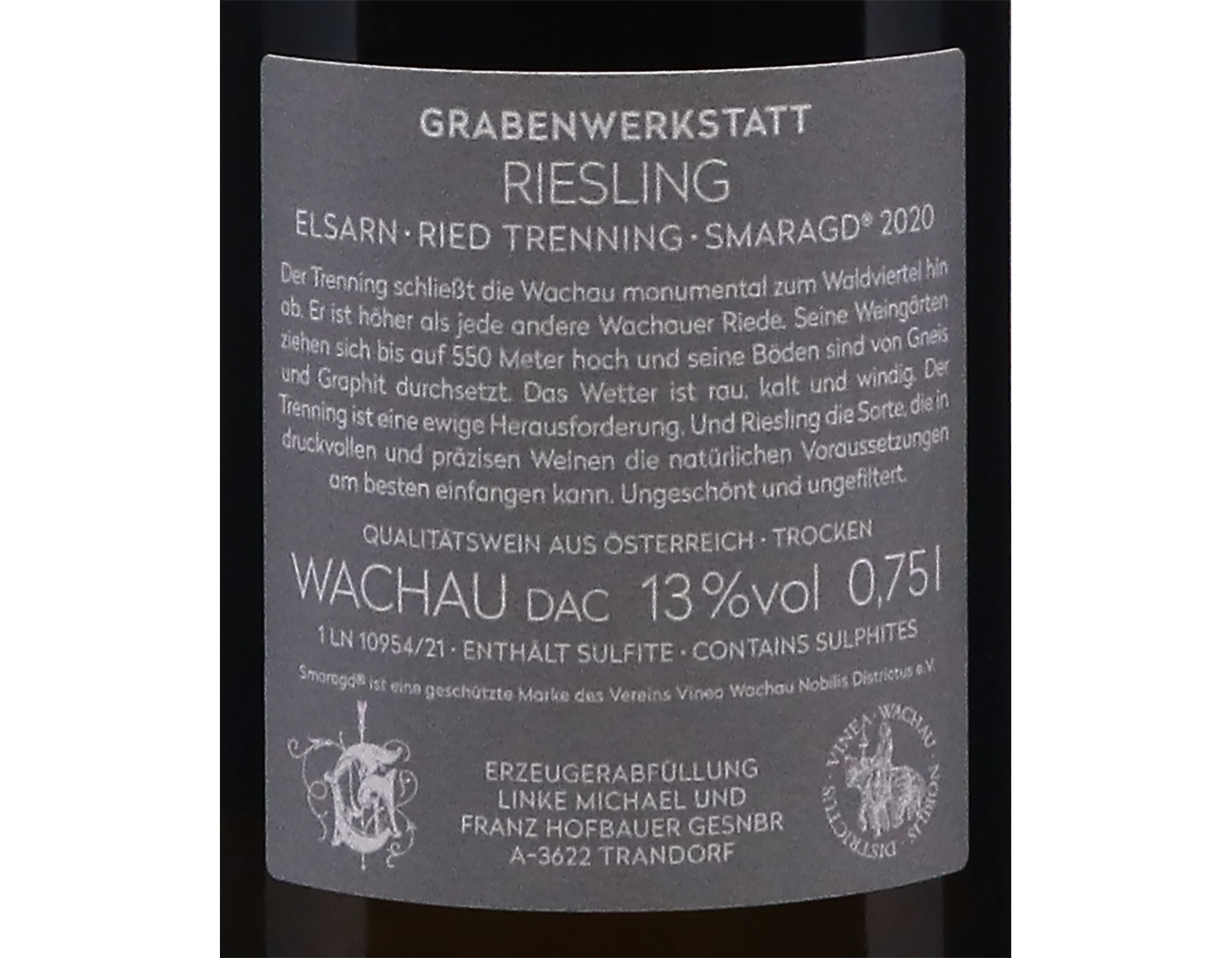 Grabenwerkstatt Trenning Riesling Wachau 2020