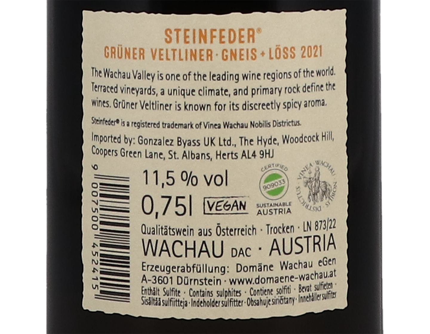 Domäne Wachau 'Gneis + Löss' Grüner Veltliner 2021