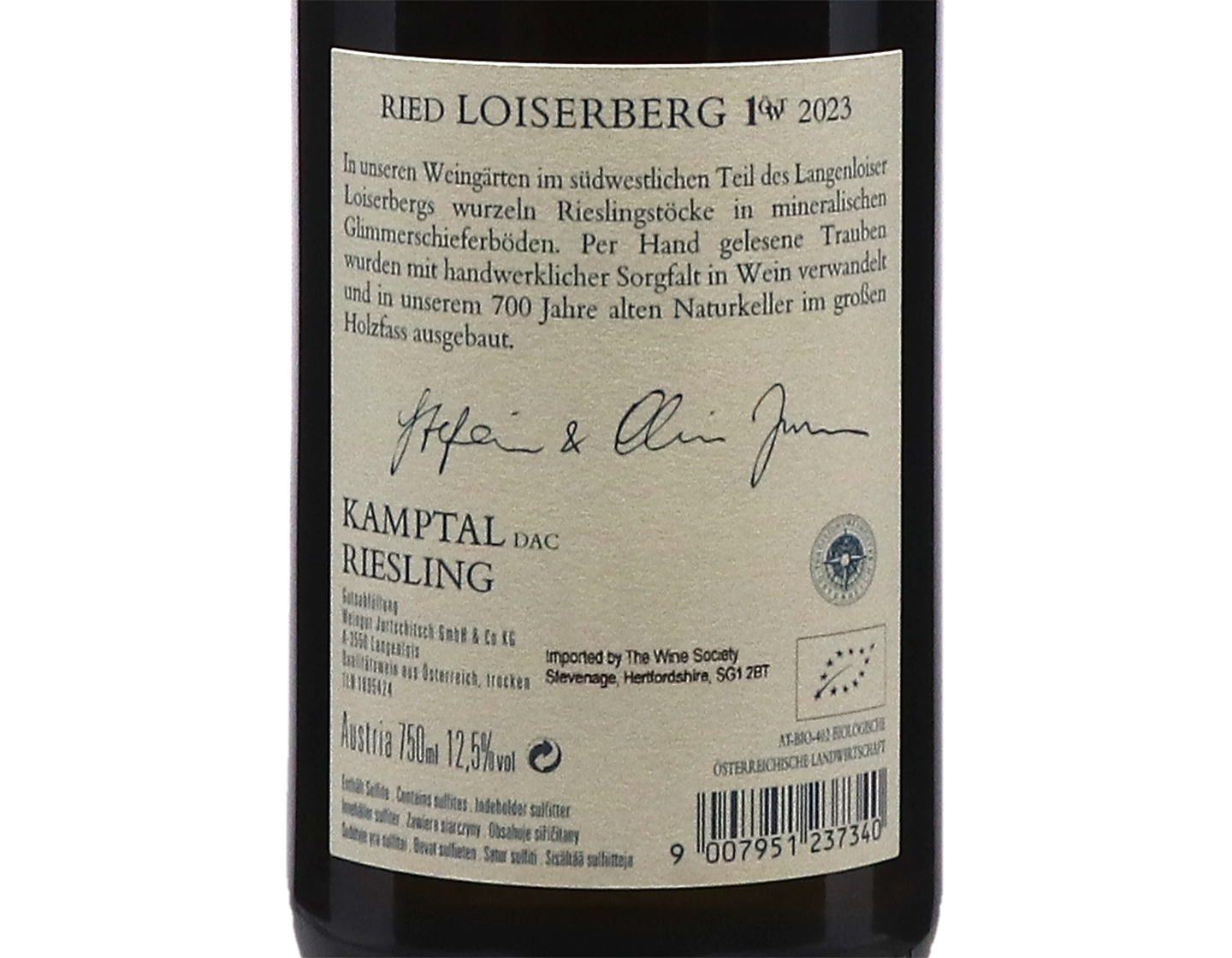 Jurtschitsch Riesling Ried Loiserberg 1OTW Kamptal 2023 ORGANIC