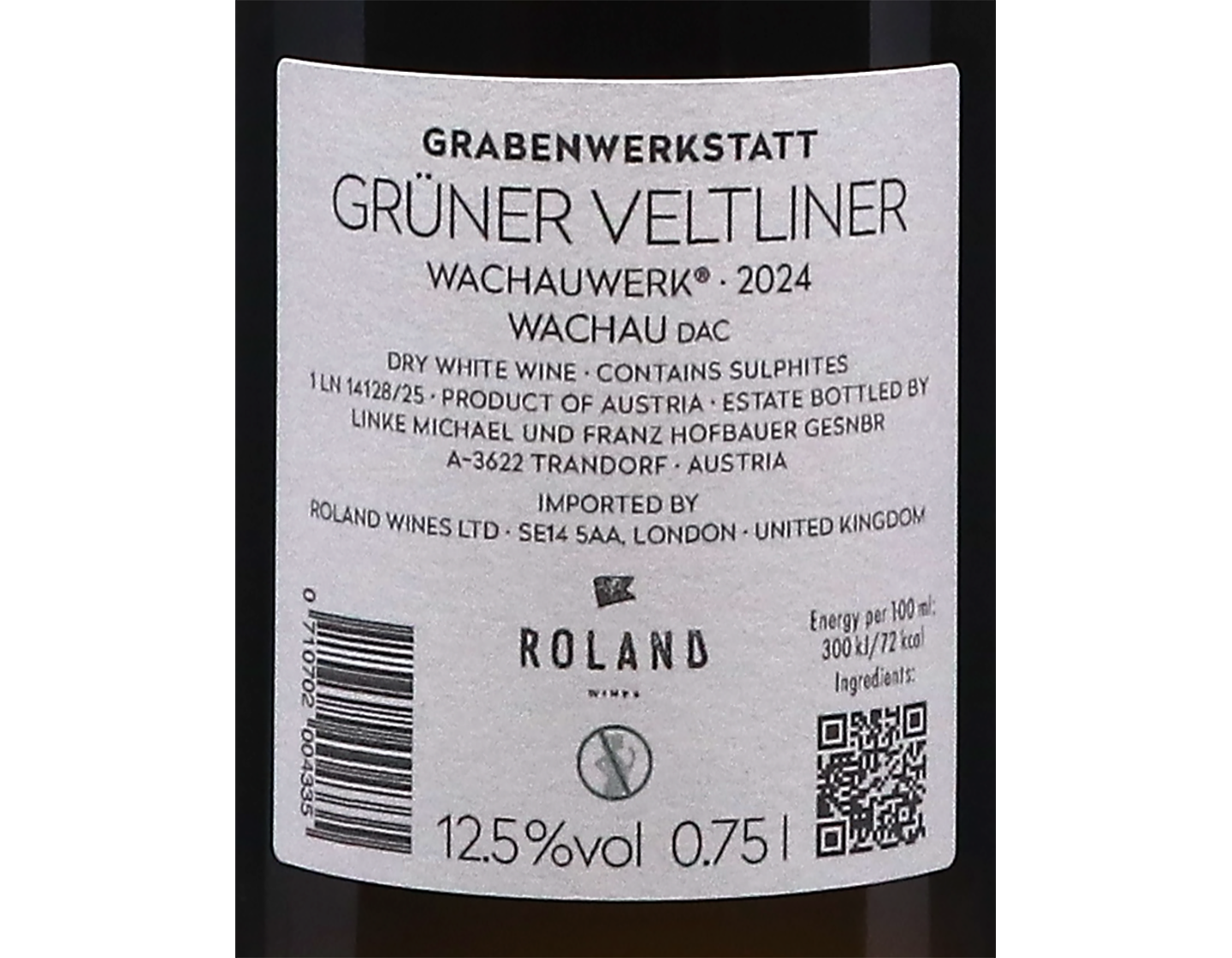 Grabenwerkstatt Wachauwerk Gruner Veltliner Wachau 2024