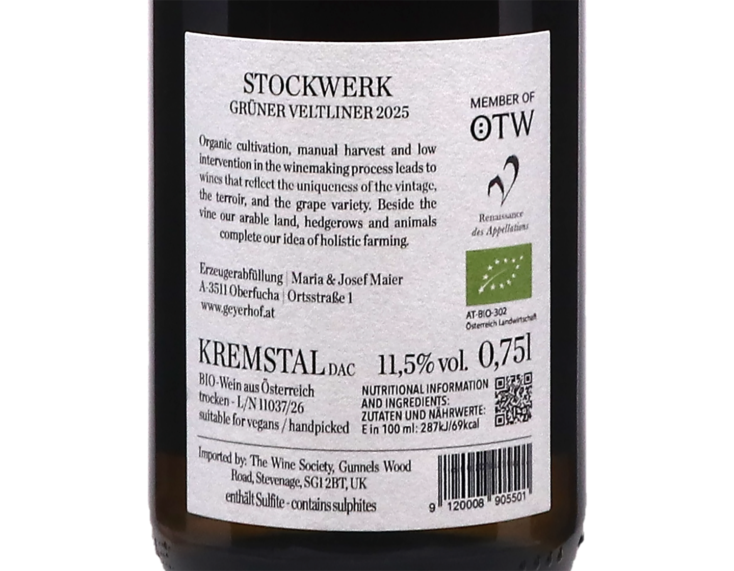 Geyerhof StockWerk Gruner Veltliner 2025 Kremstal