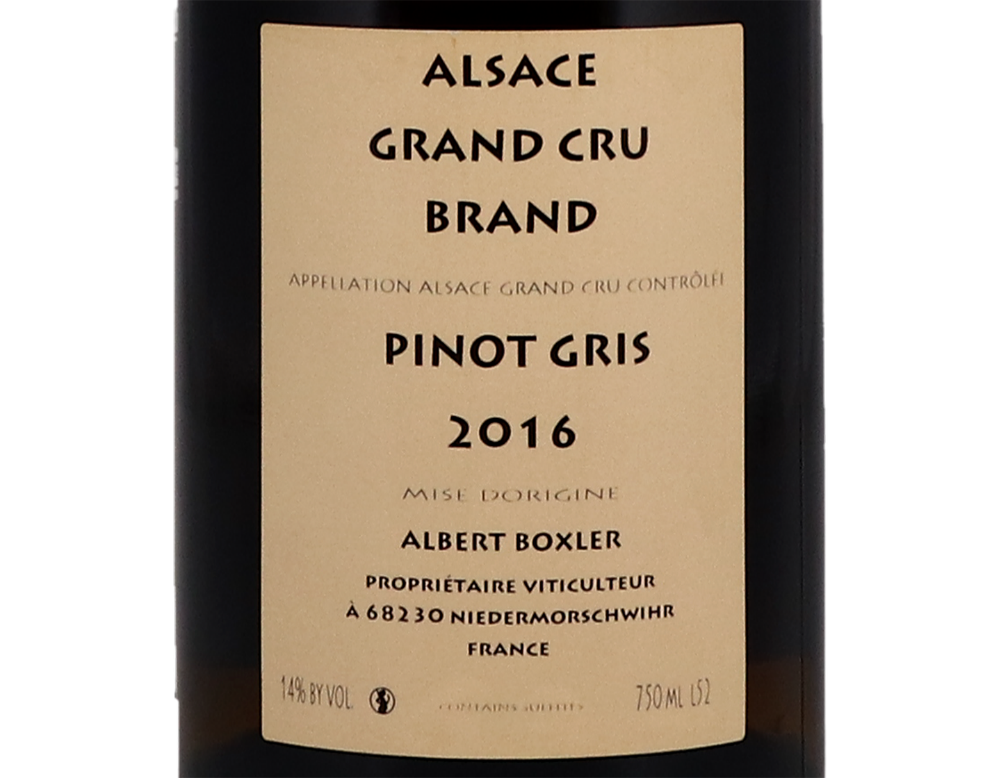 Pinot Gris Grand Cru Brand Domaine Boxler 2016