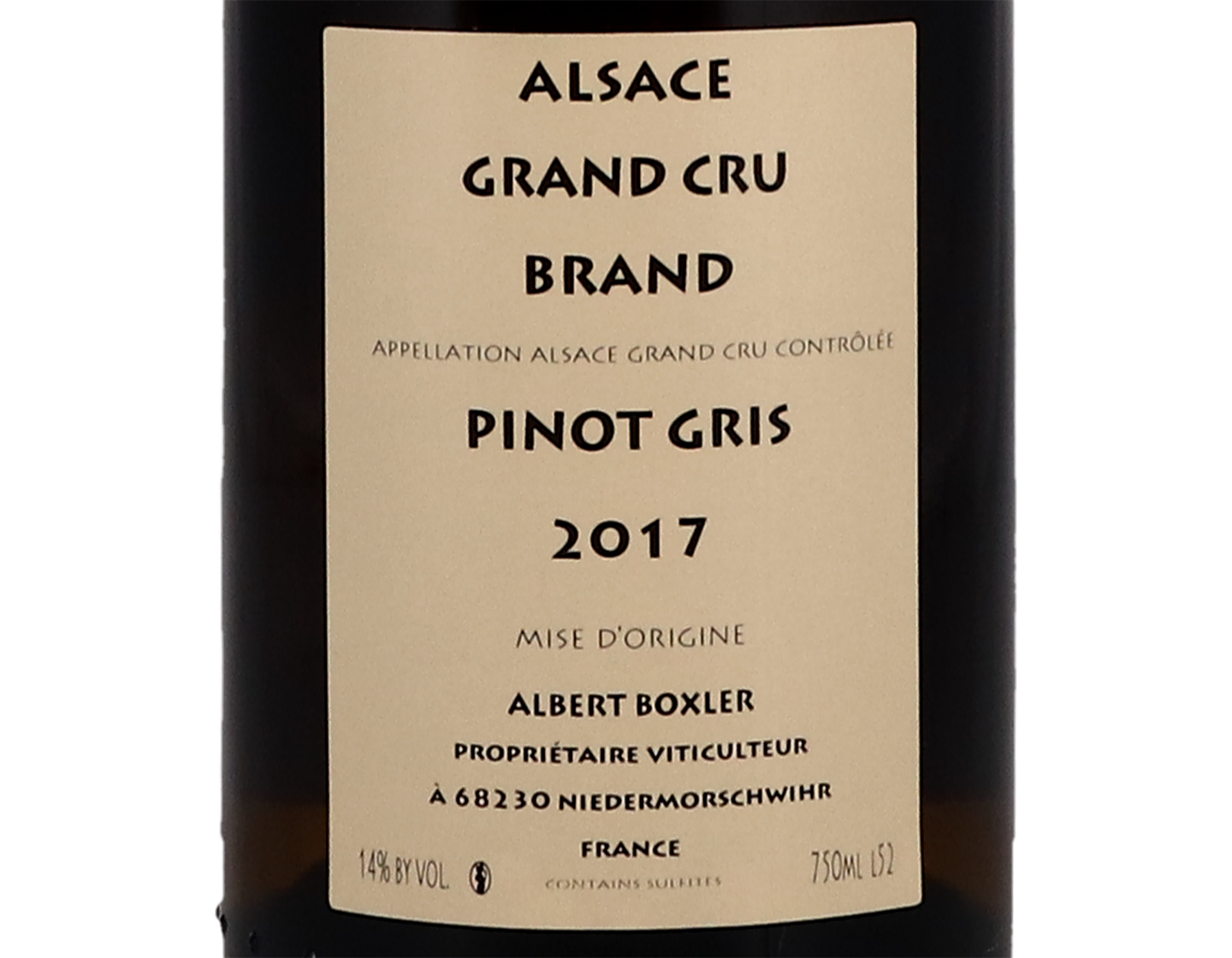 Pinot Gris Grand Cru Brand Domaine Boxler 2017