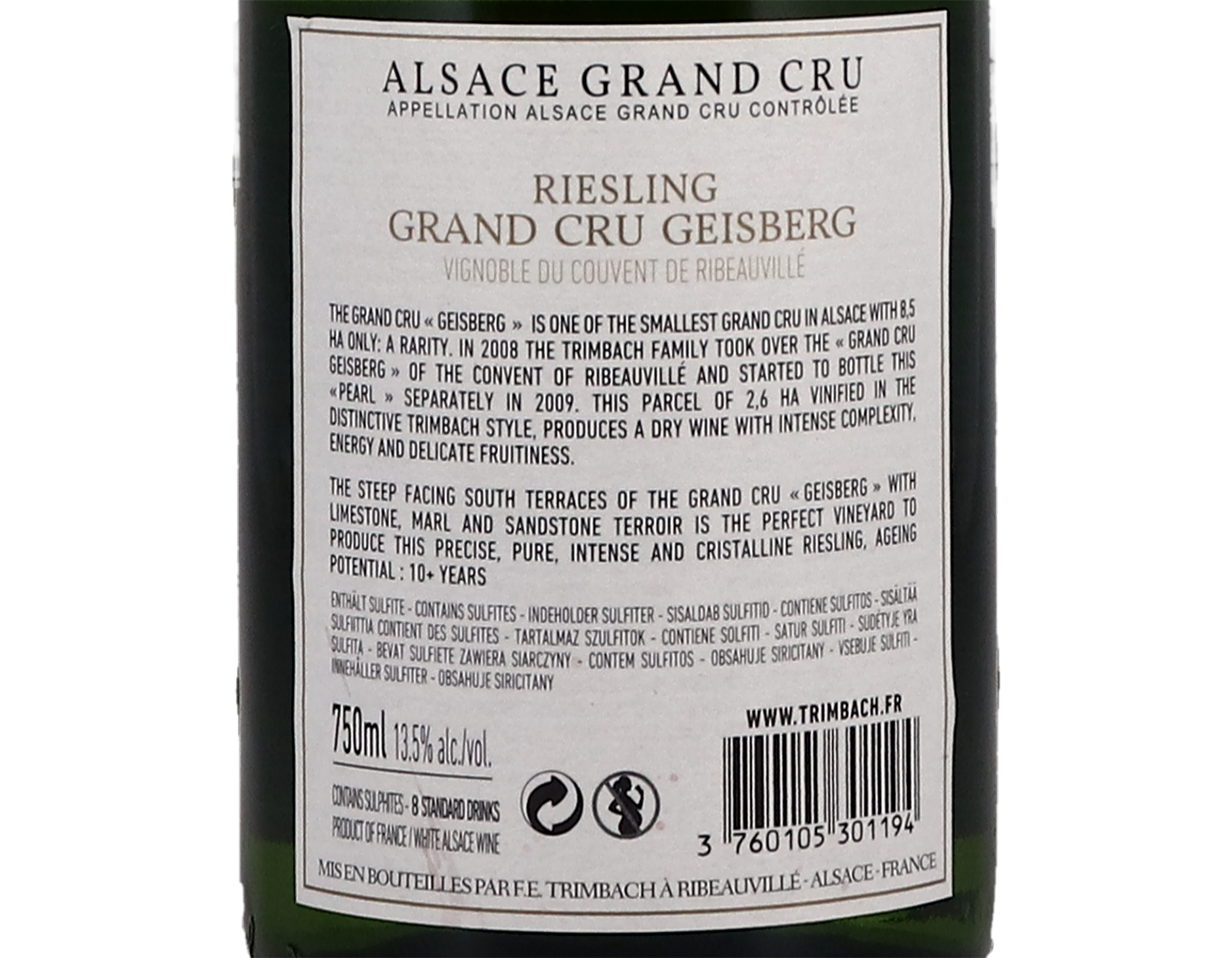 Riesling Grand Cru Geisberg Trimbach 2014