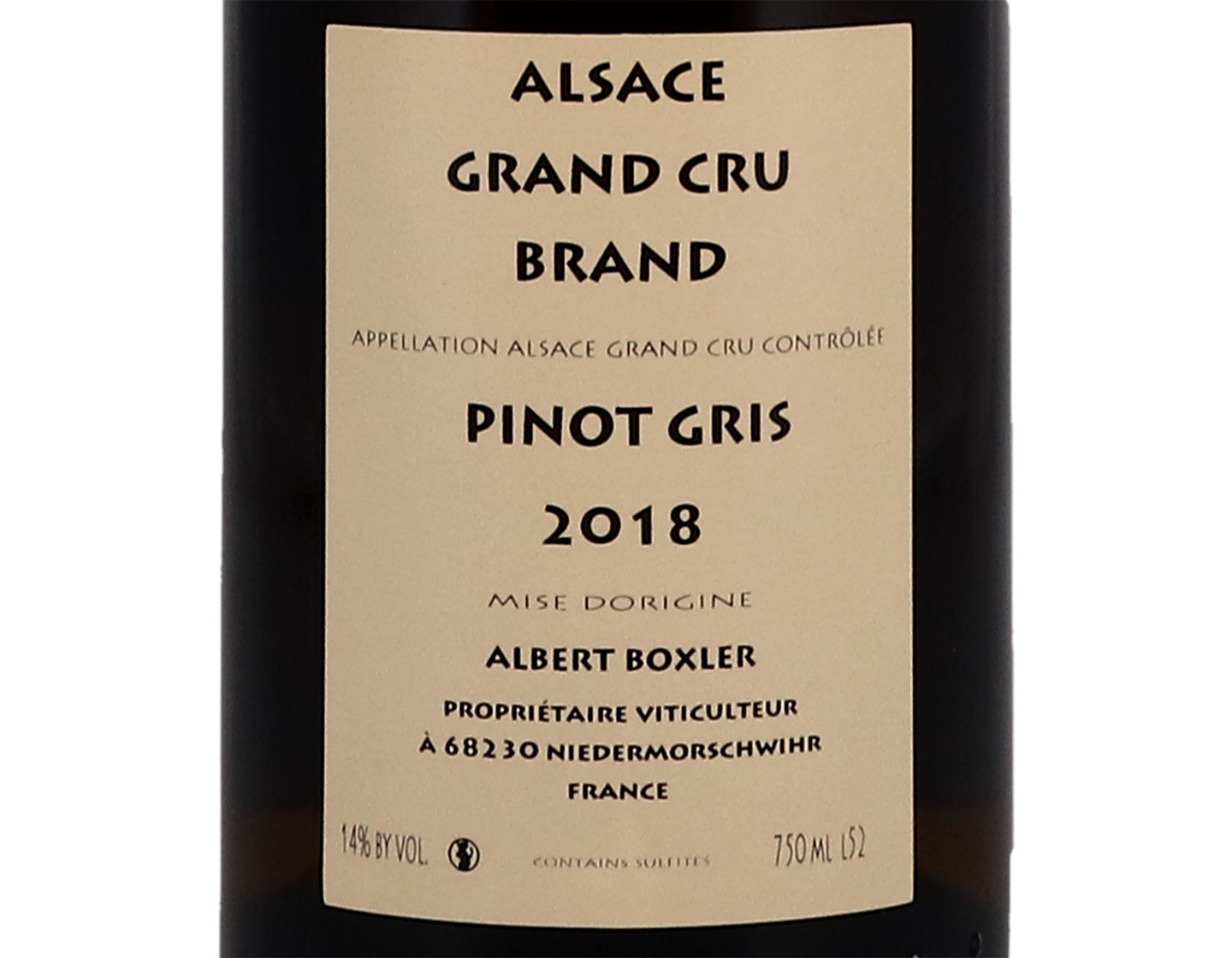 Pinot Gris Grand Cru Brand Domaine Boxler 2018