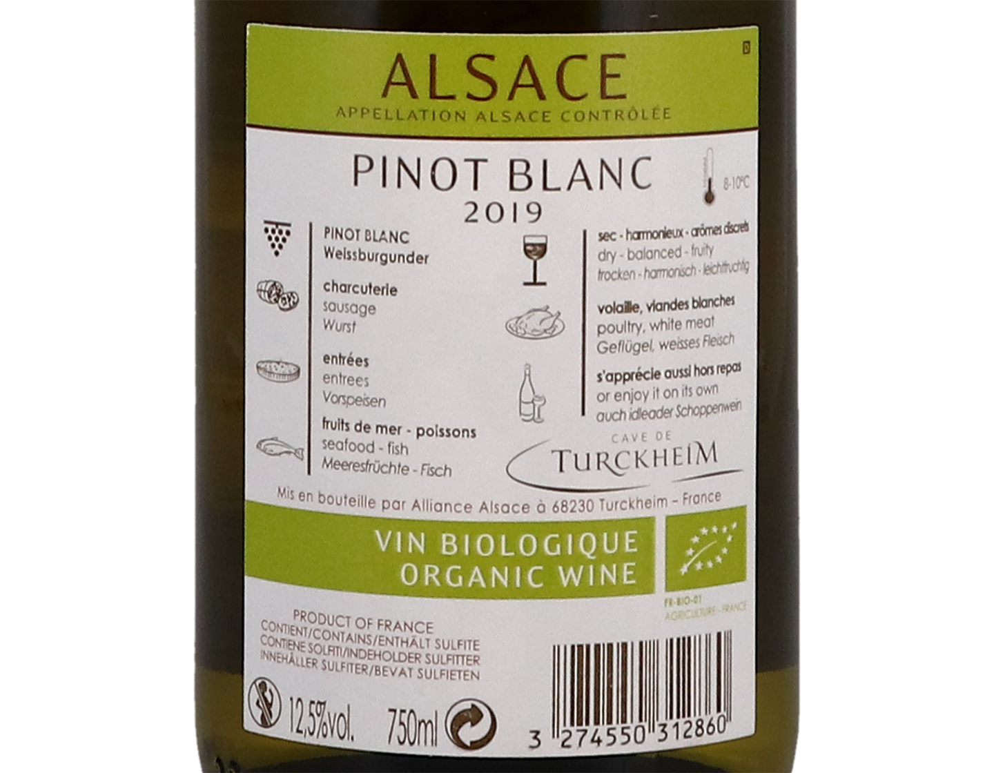 Turckheim Pinot Blanc Organic 2019