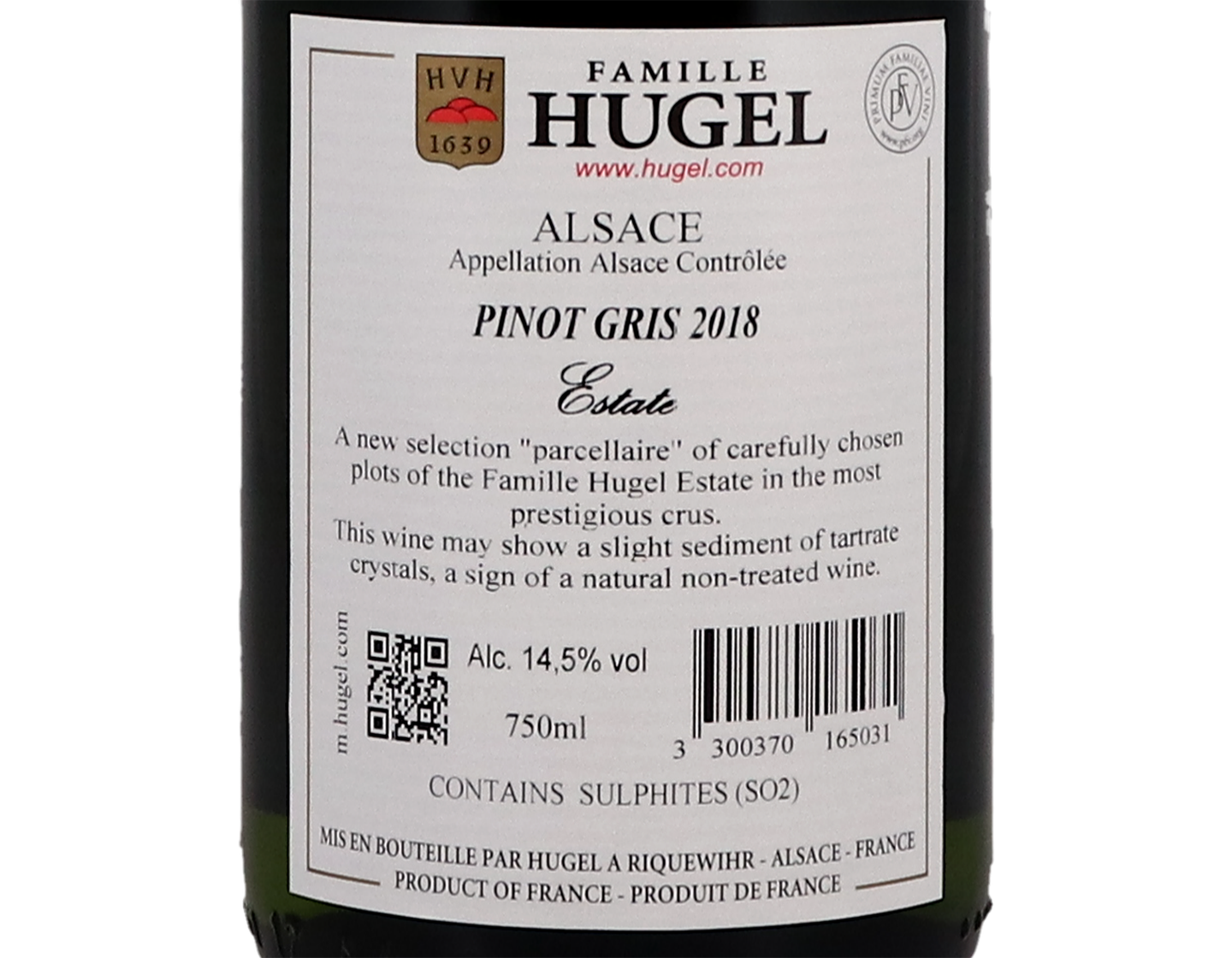 Pinot Gris Estate, Famille Hugel 2018