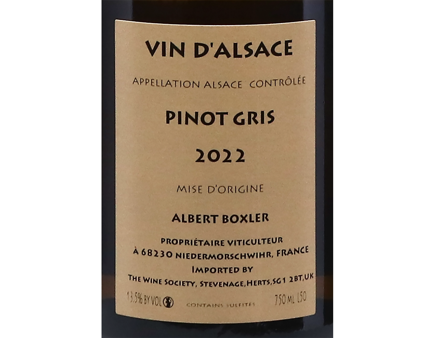 Pinot Gris, Domaine Albert Boxler 2022