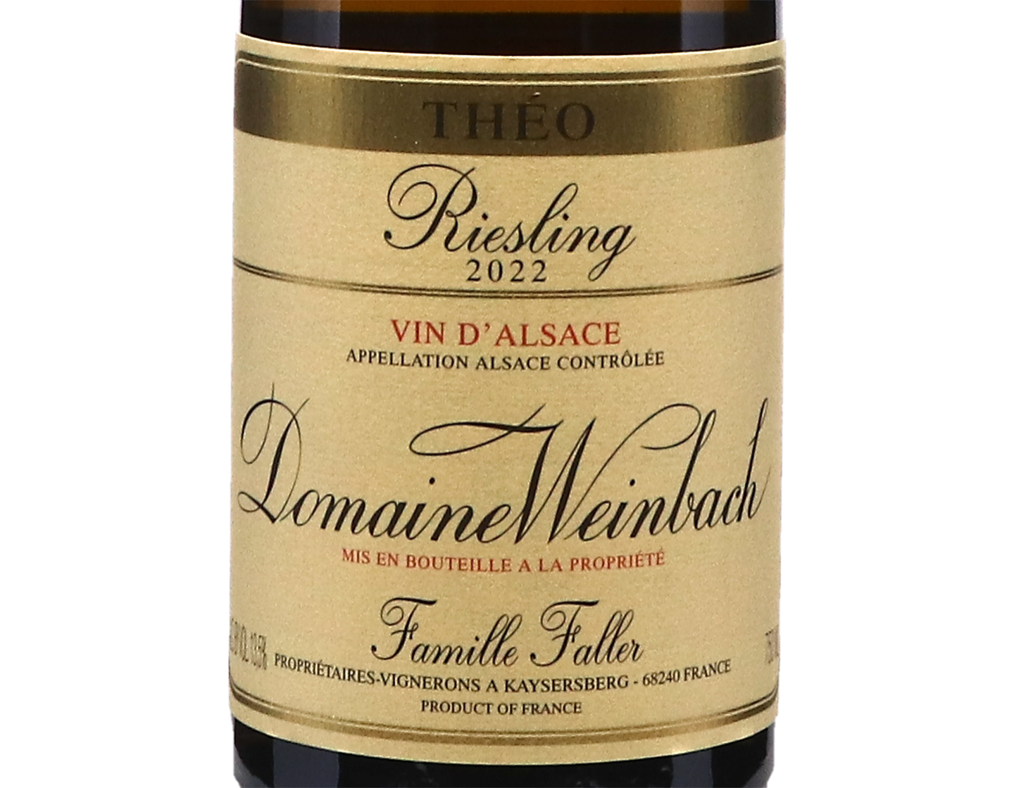 Alsace Riesling Cuvee Theo Domaine Weinbach ORGANIC 2022