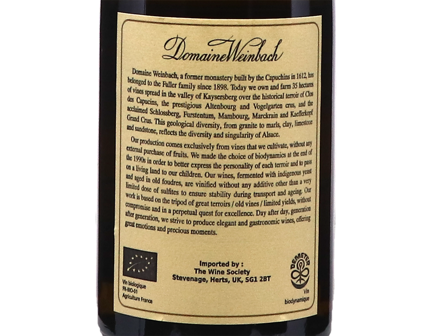 Alsace Riesling Cuvee Theo Domaine Weinbach ORGANIC 2022