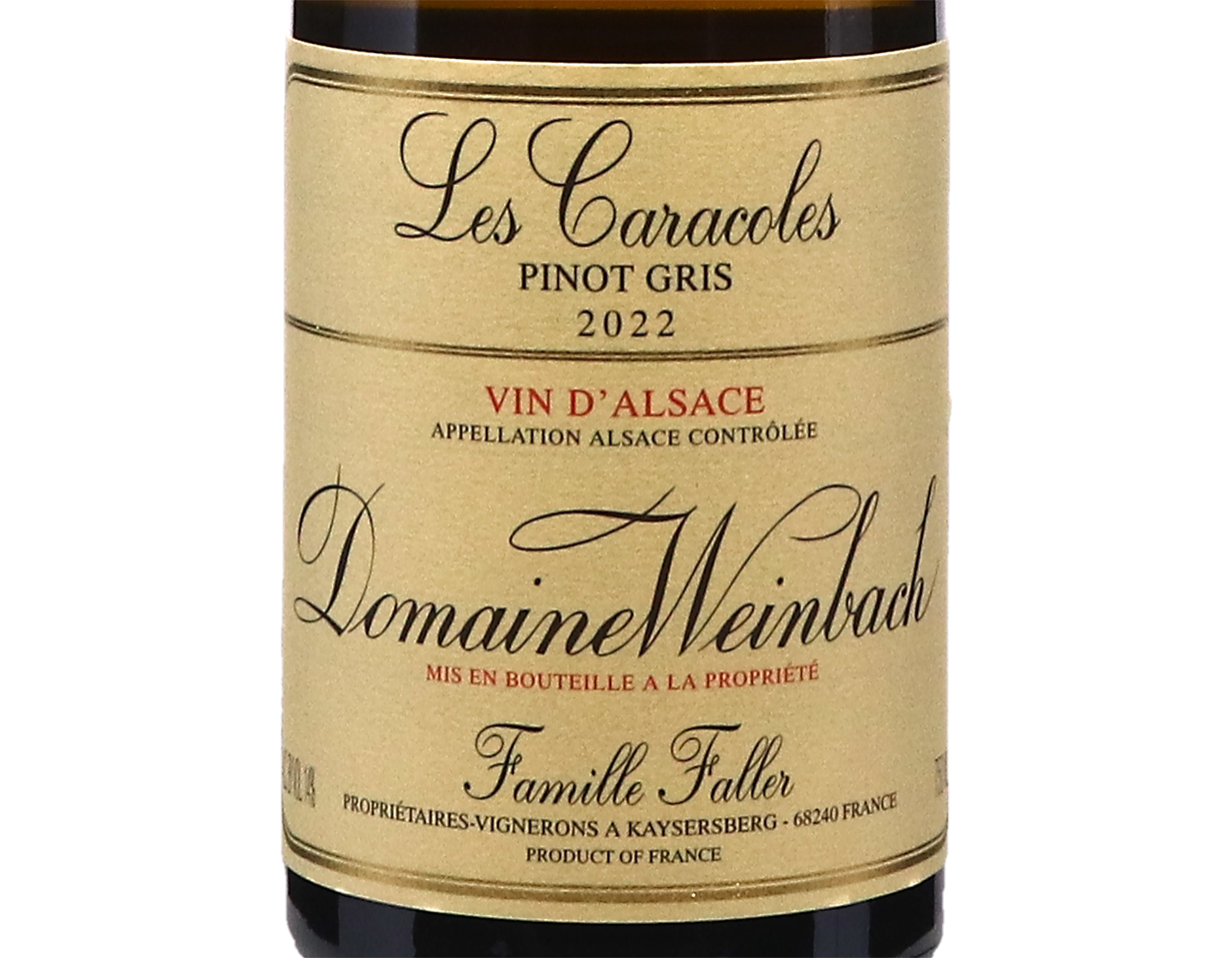 Pinot Gris Les Caracoles Domaine Weinbach BIODYNAMIC 2022