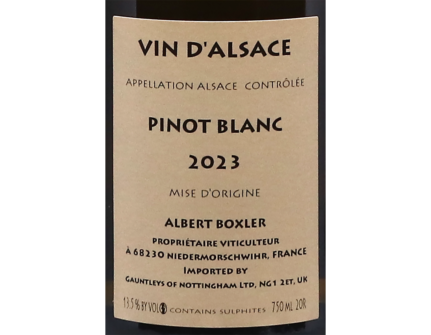 Pinot Blanc, Domaine Albert Boxler 2023