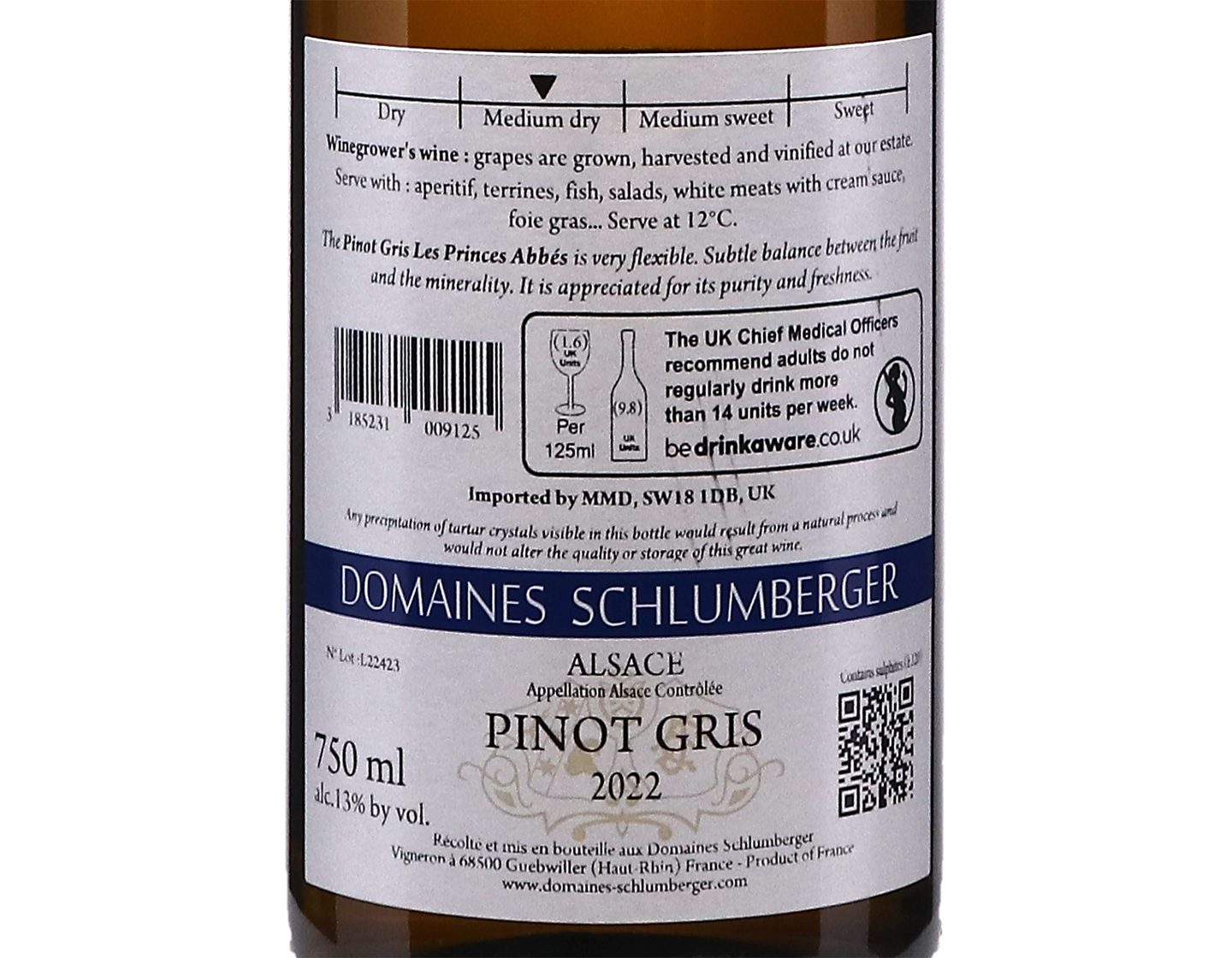 Pinot Gris Les Princes Abbes Schlumberger 2022