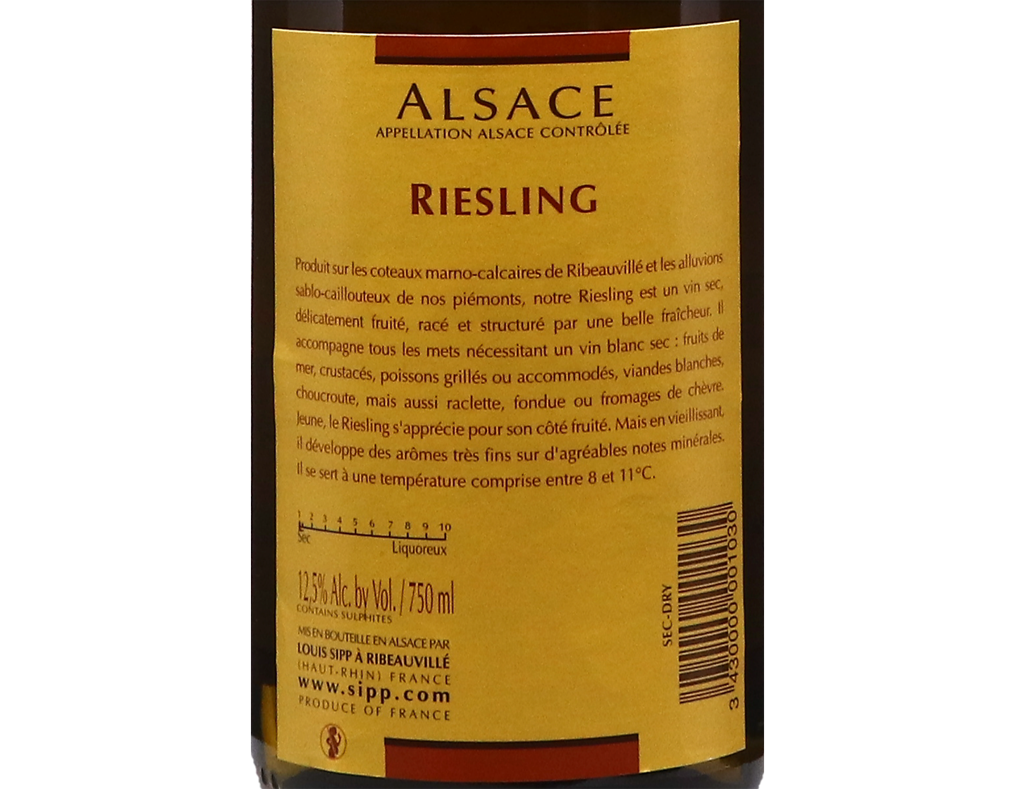 Riesling Sec Domaine Louis Sipp 2022