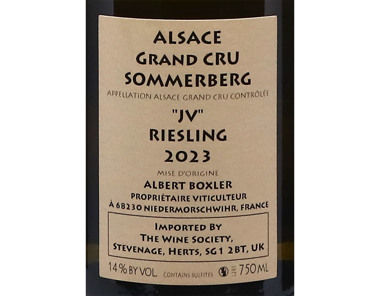 Riesling GC JV Sommerberg Boxler 2023