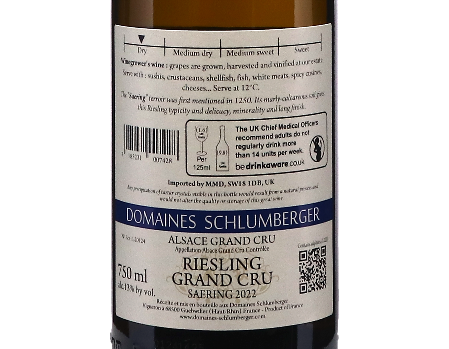 Riesling Grand Cru Saering Domaines Schlumberger 2022