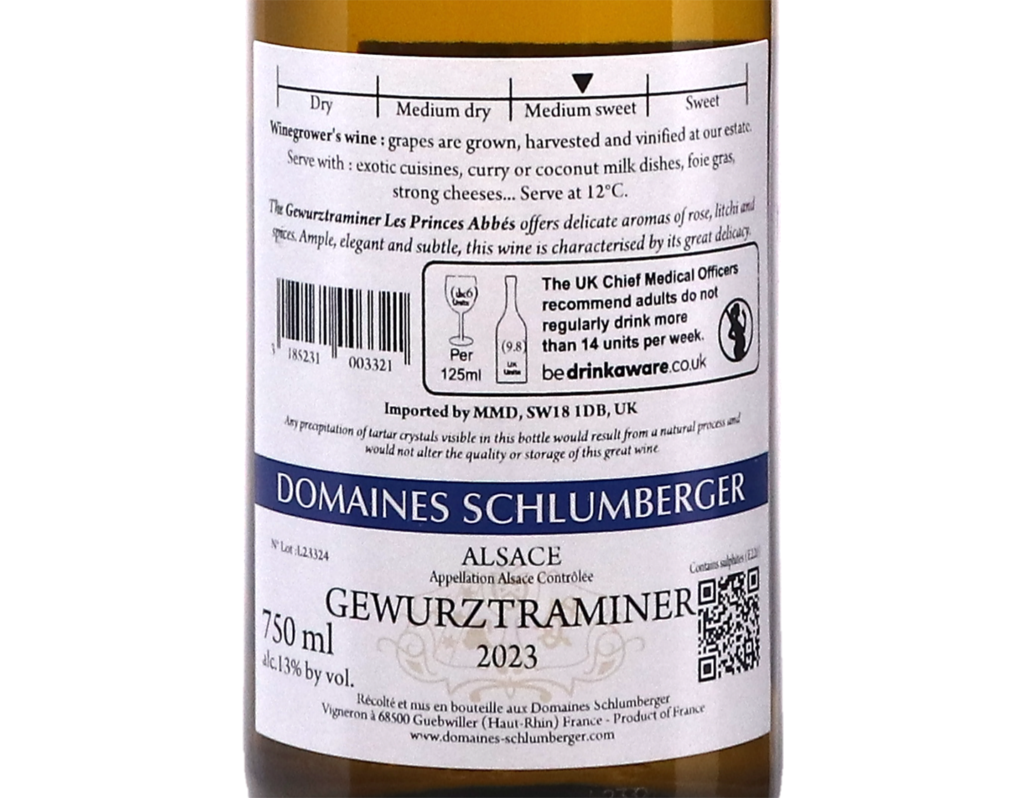 Gewurztraminer Princes Abbes Domaines Schlumberger 2023
