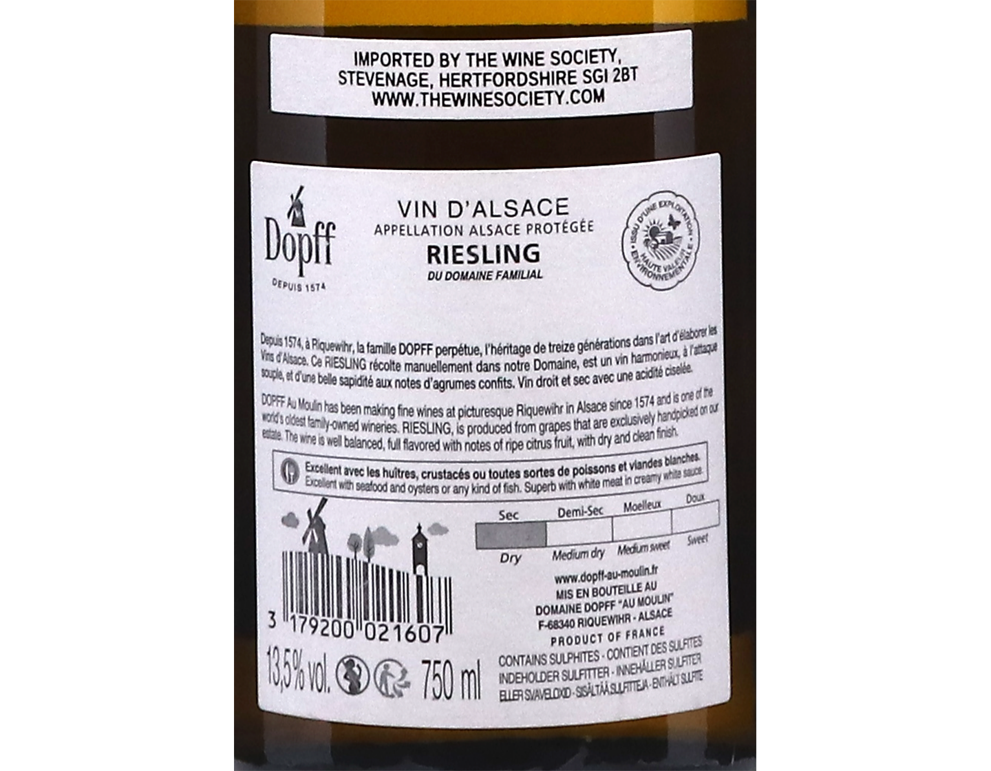 Riesling, Domaine Dopff au Moulin 2020