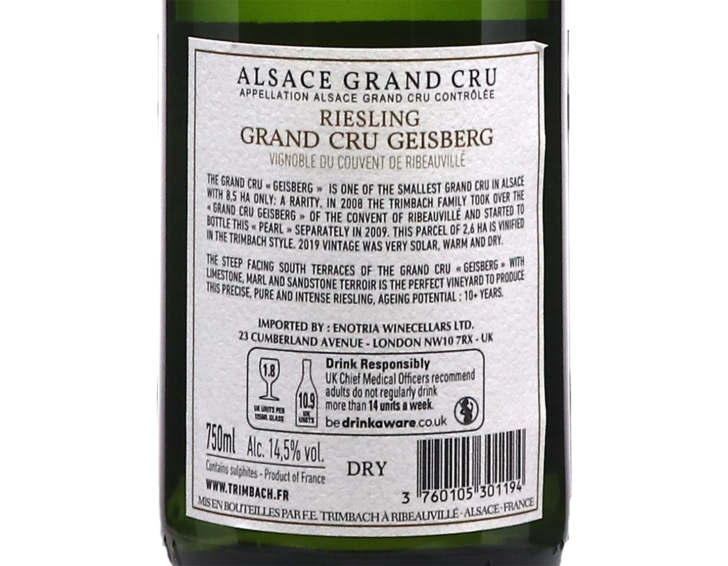 Riesling Grand Cru Geisberg Trimbach 2019