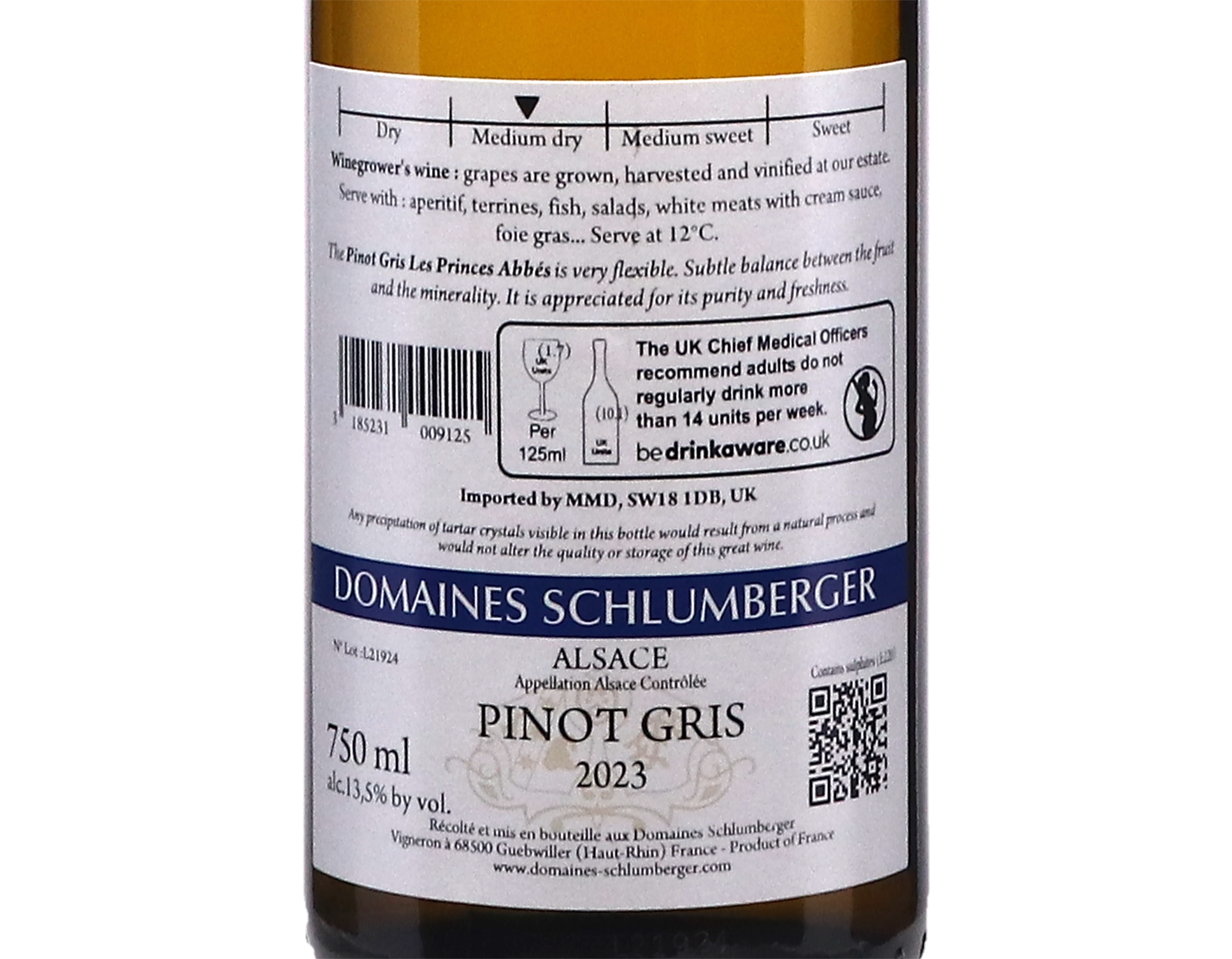 Pinot Gris Les Princes Abbes Schlumberger 2023
