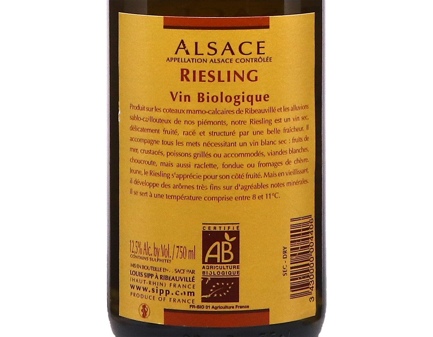 Riesling Sec Domaine Louis Sipp 2023