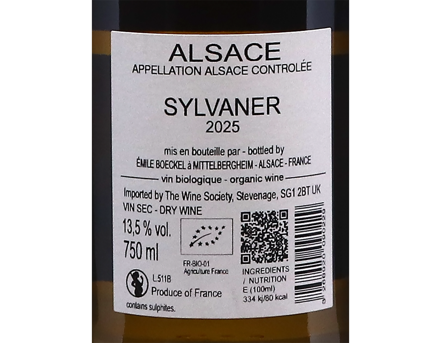 Sylvaner Midelberg Boeckel 2025 ORGANIC