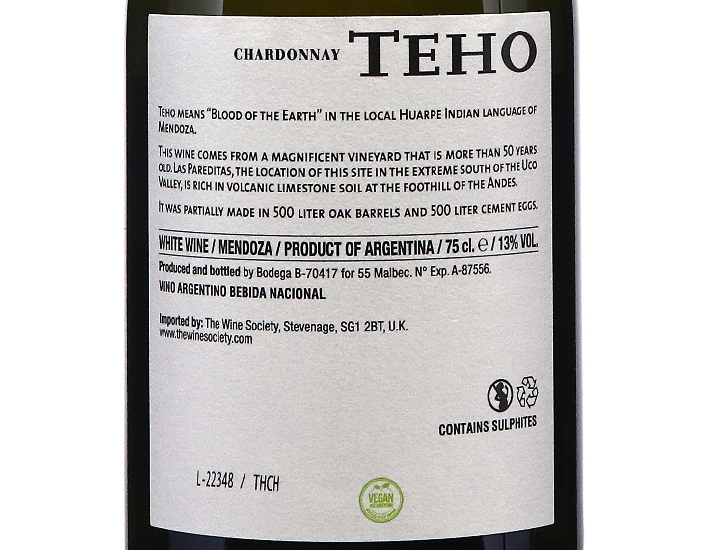 Teho Uco Valley Chardonnay 2020