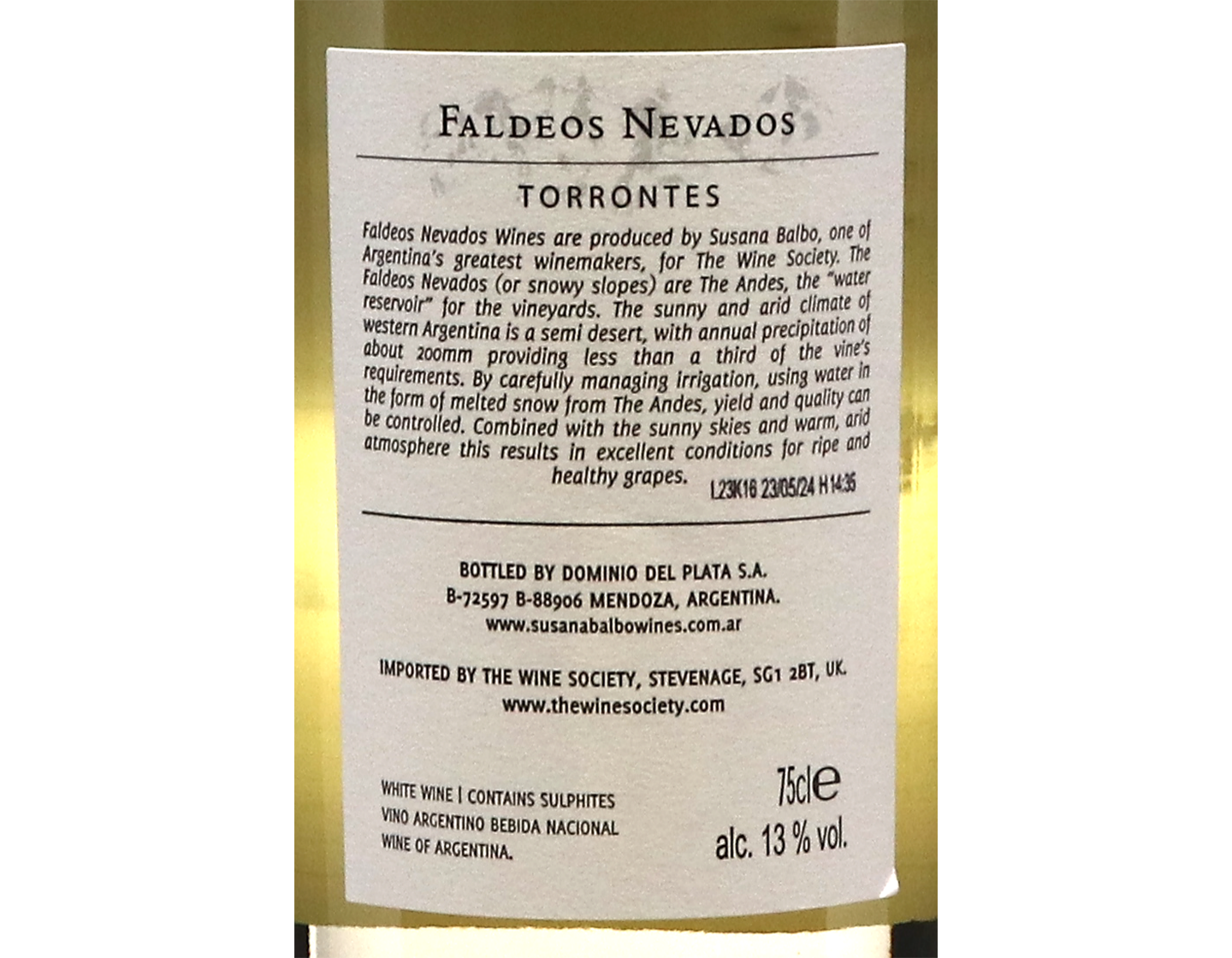 Faldeos Nevados Torrontes 2023